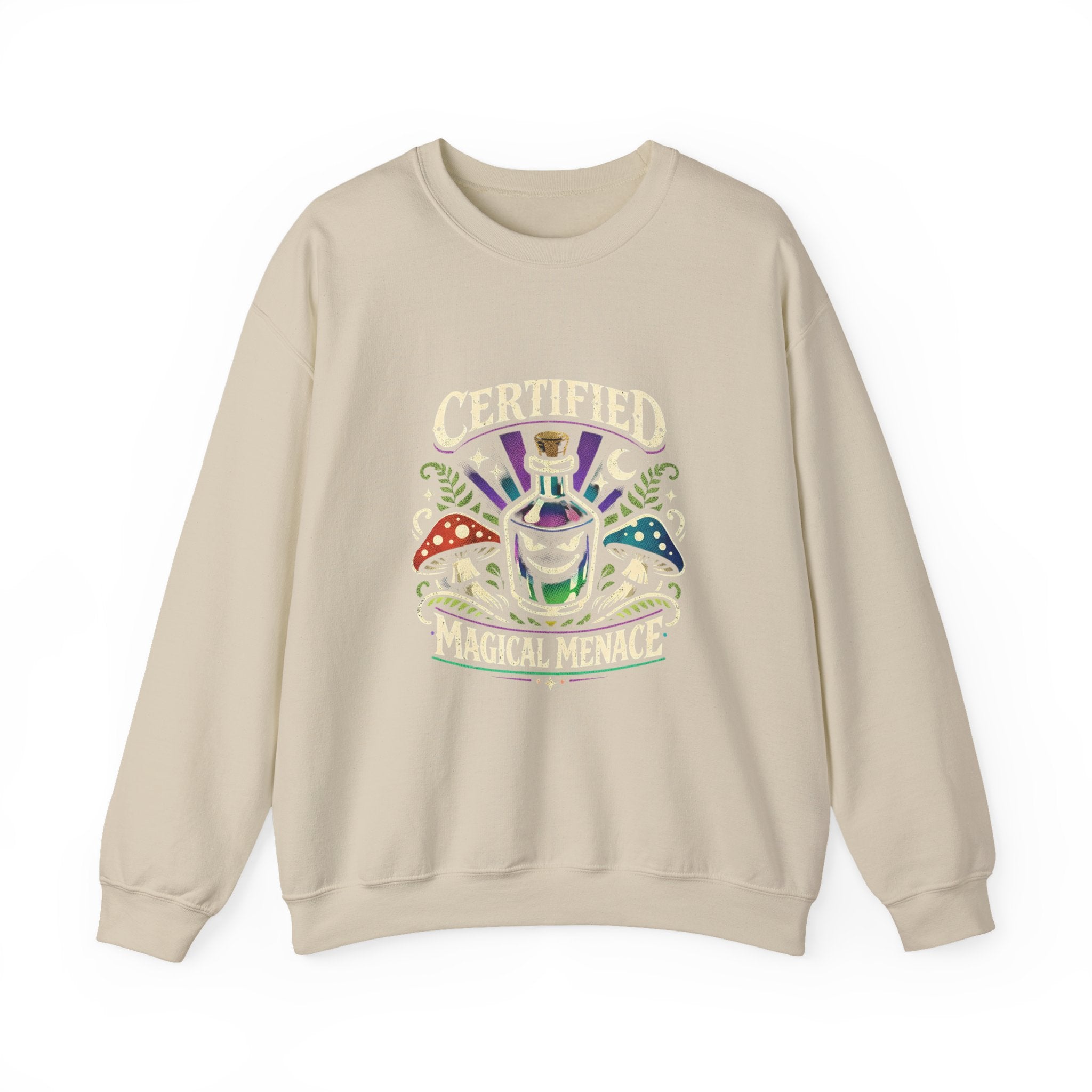 Mushroom Celestial Eye Crewneck | Cottagecore Goblincore Sweatshirt
