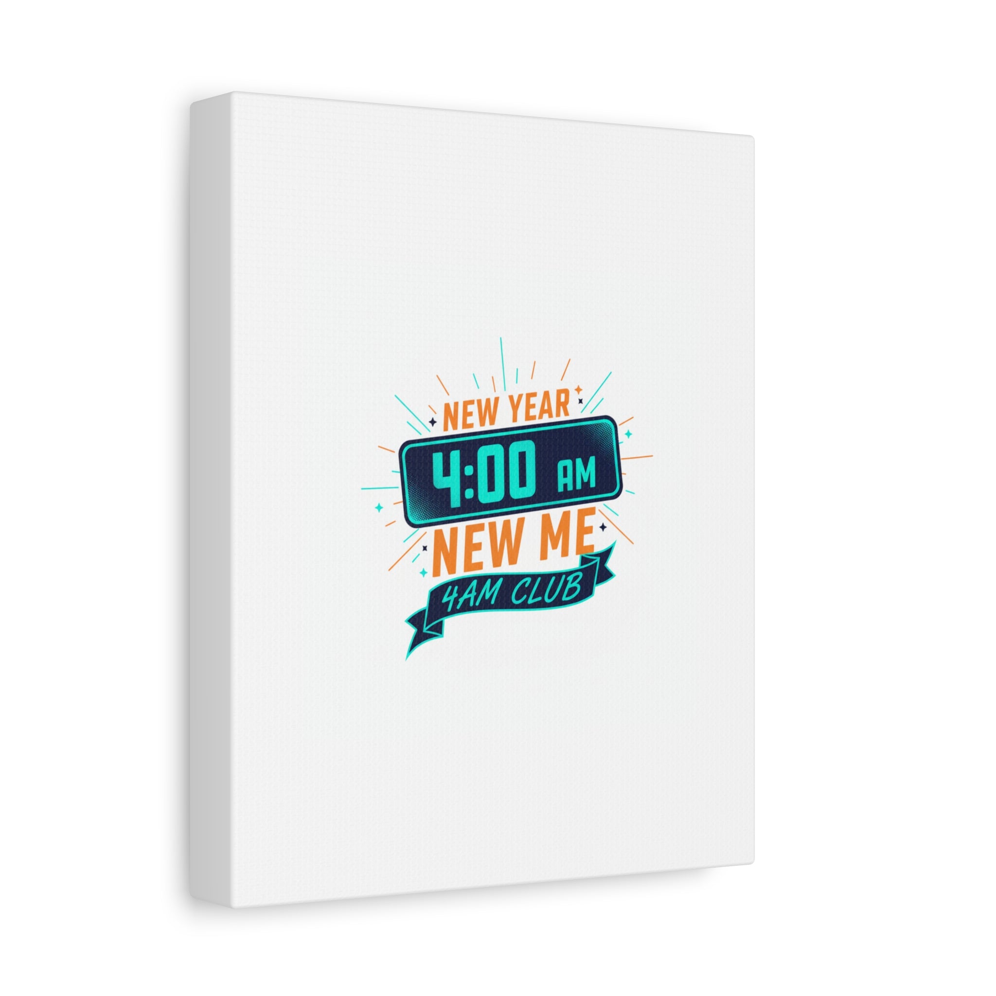 4AM Club New Year Graphic Canvas | Holiday Party Novelty, Festive New Year Decor