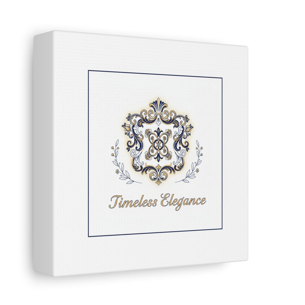 Ornate Brooch Emblem Canvas | Vintage Formalwear Accents, Baroque Print