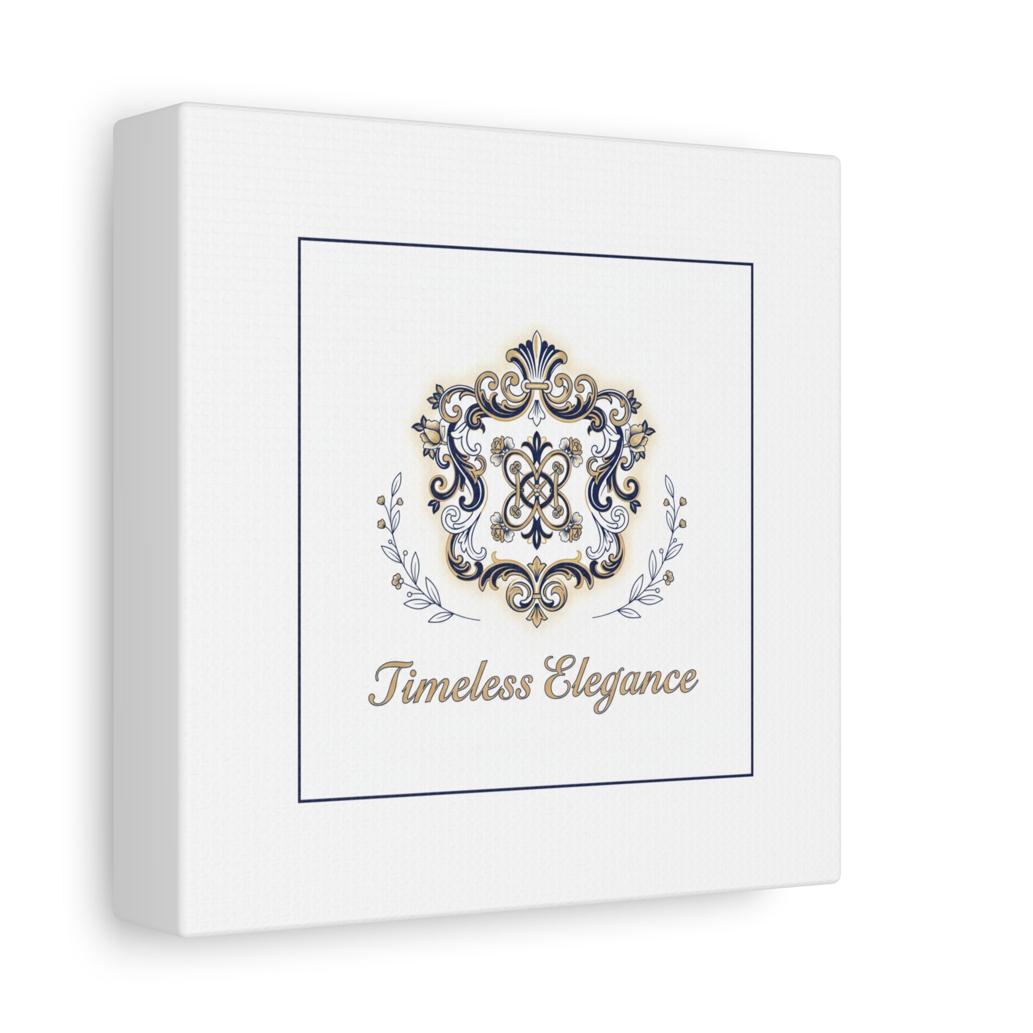 Ornate Brooch Emblem Canvas | Vintage Formalwear Accents, Baroque Print