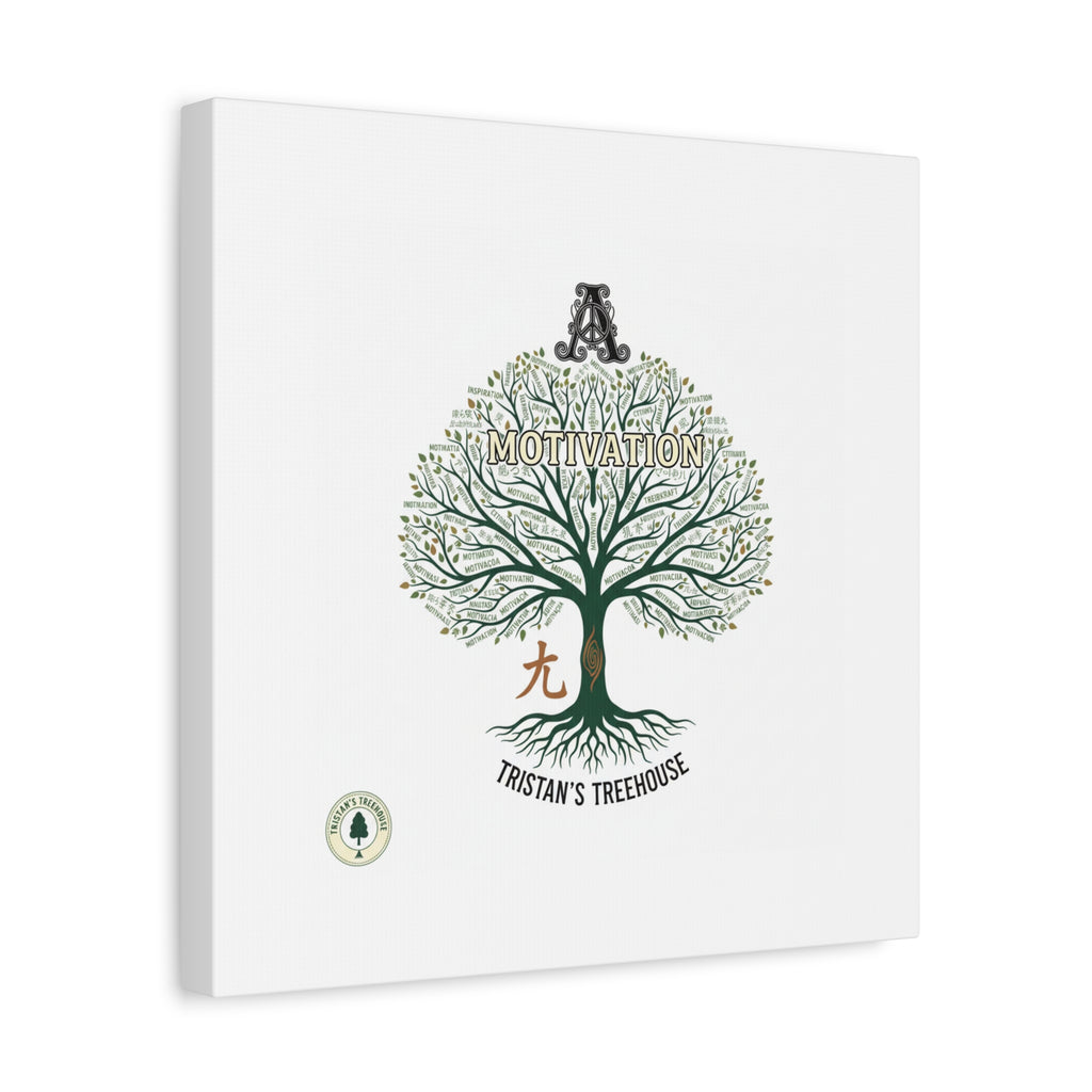 Handwritten Doodle Tree Canvas | Matte Stretched Wall Art