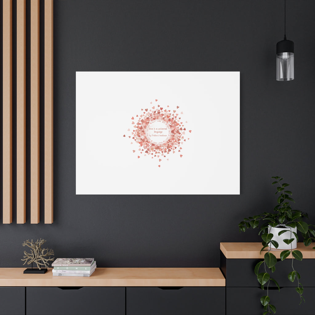 Tiny Heart Confetti Canvas | Matte Stretched Wall Art