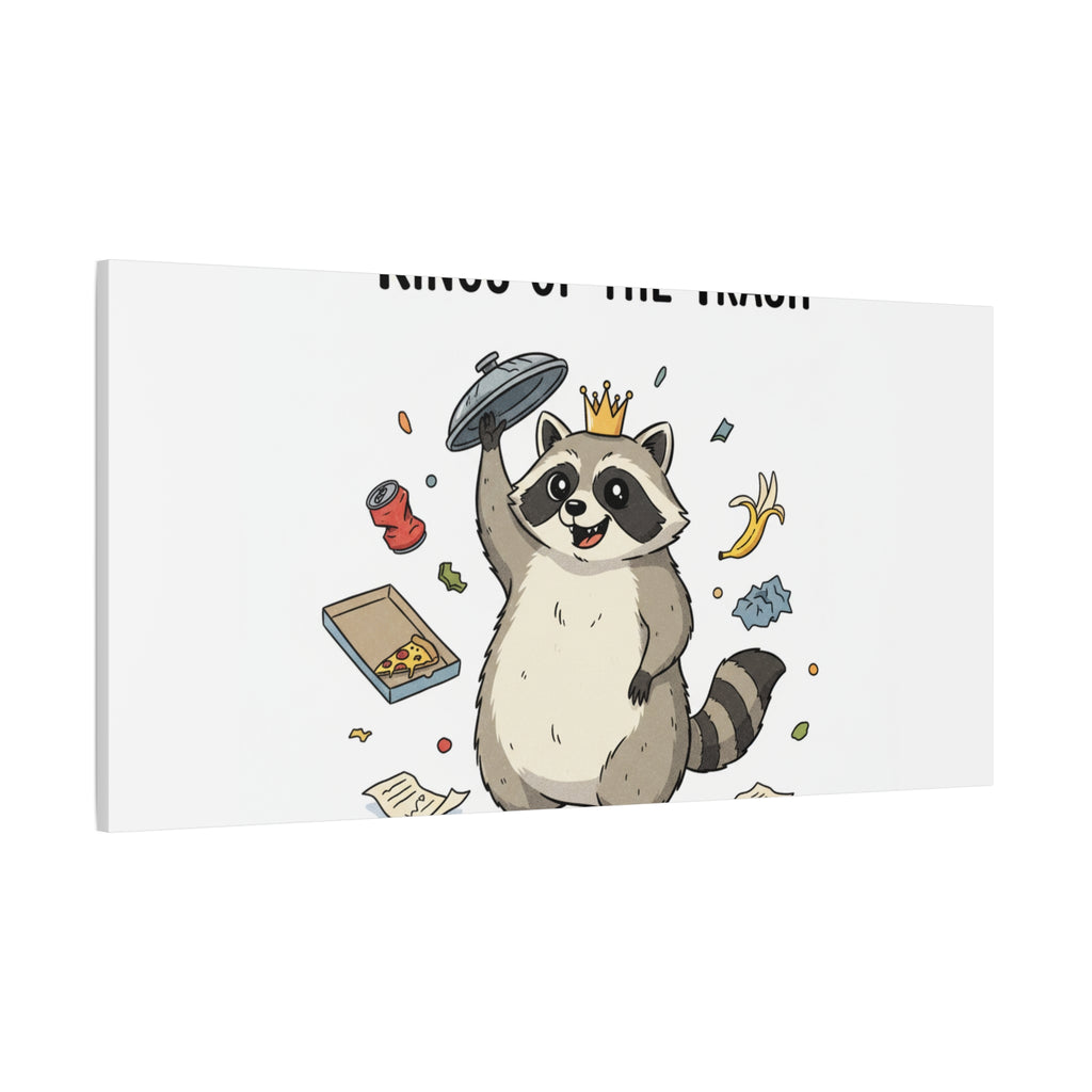 Kings of the Trash Canvas, Raccoon Doodle | Trash Panda, Goofy Critter Art