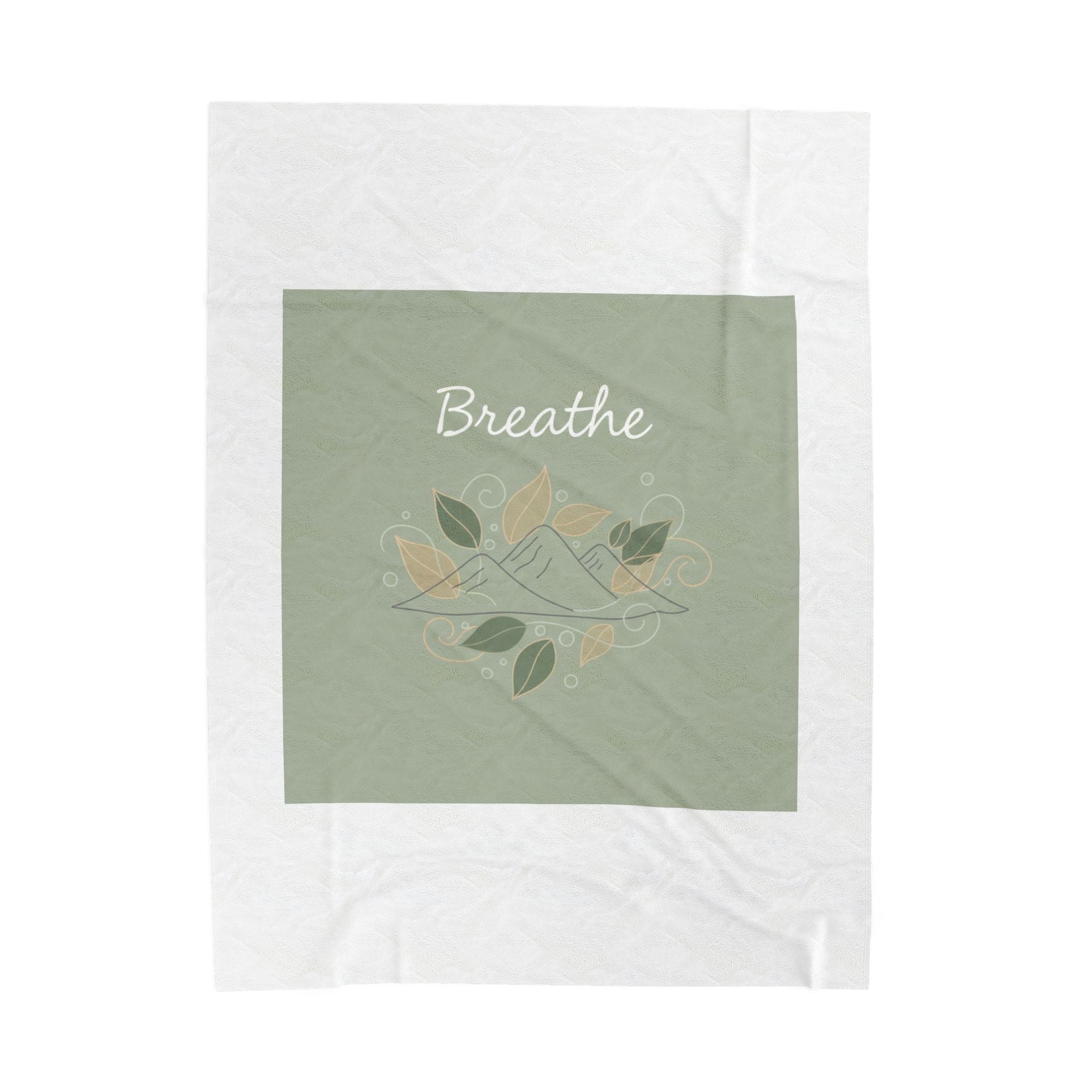 Breathe Mountain Line Blanket | nature vibes, calming forest symbols