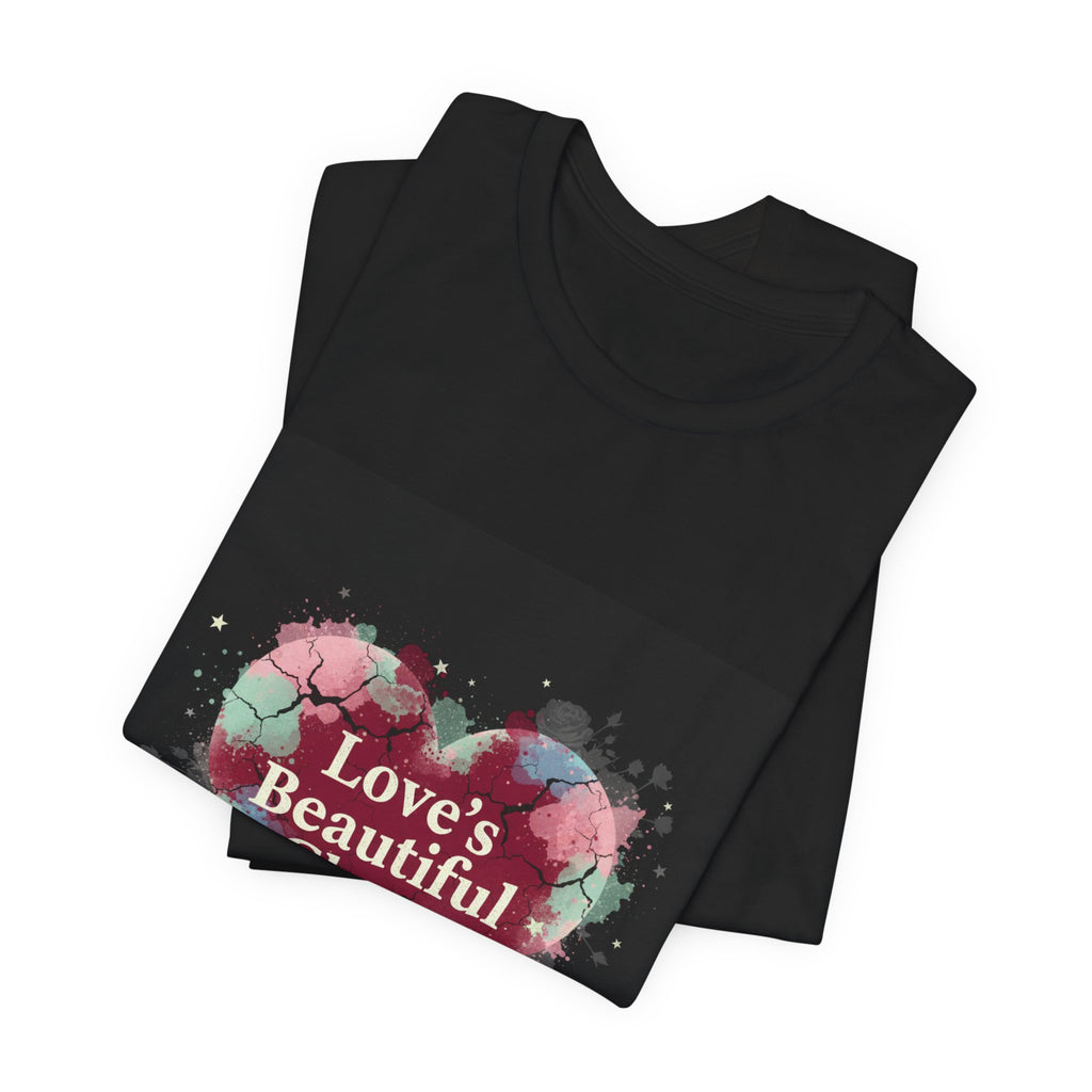 Love's Beautiful Chaos Tee | grunge heart shirt, distressed love tee