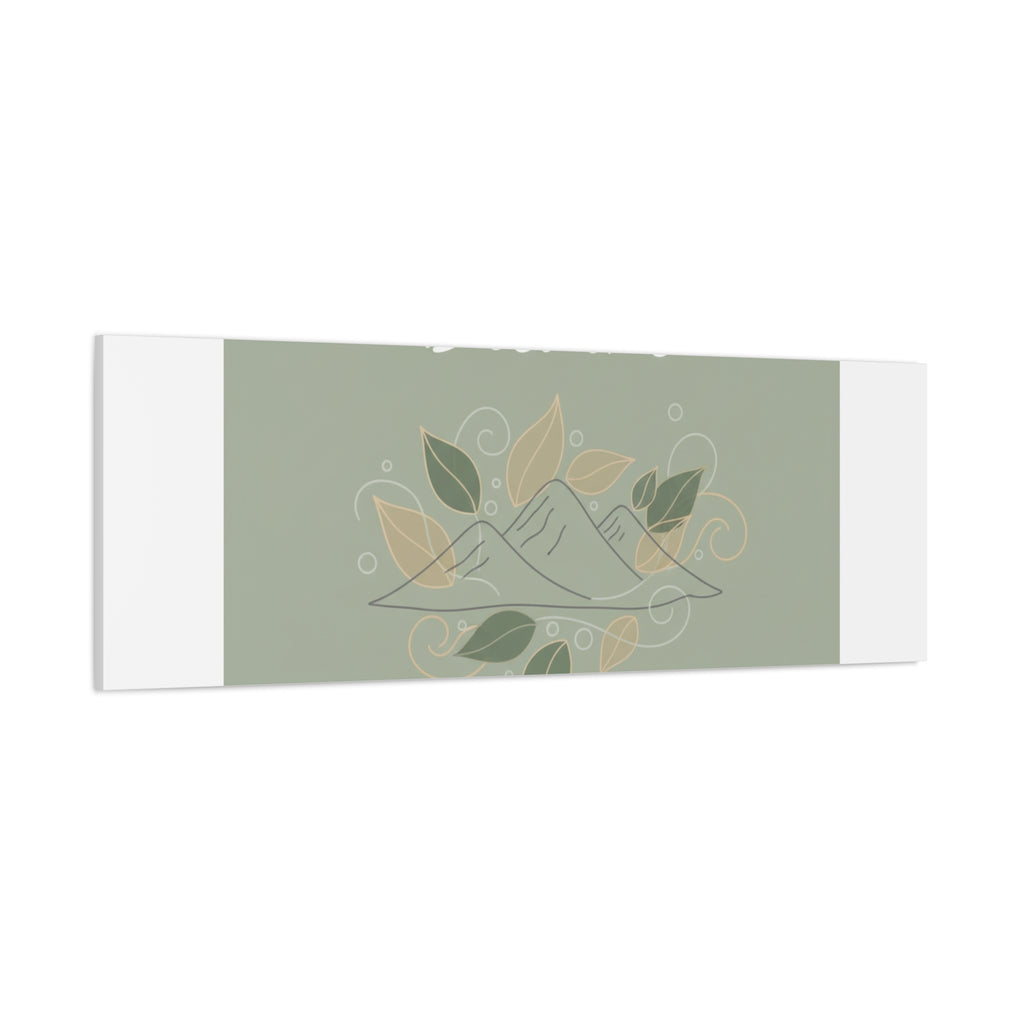 Breathe Mountain Line Canvas | Nature Symbols, Minimal Forest Wall Art
