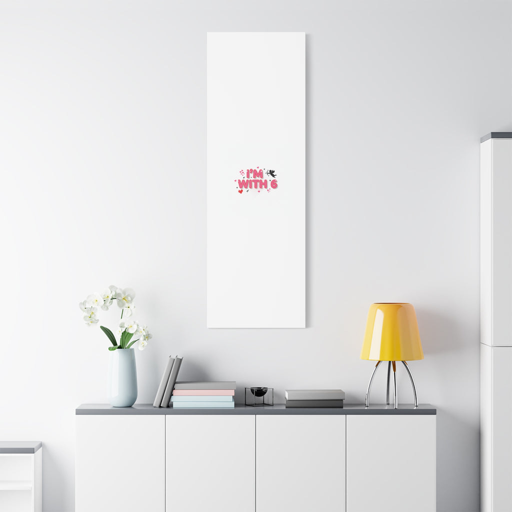 Valentine's 'I with 6 for 7' Meme Matte Canvas Art