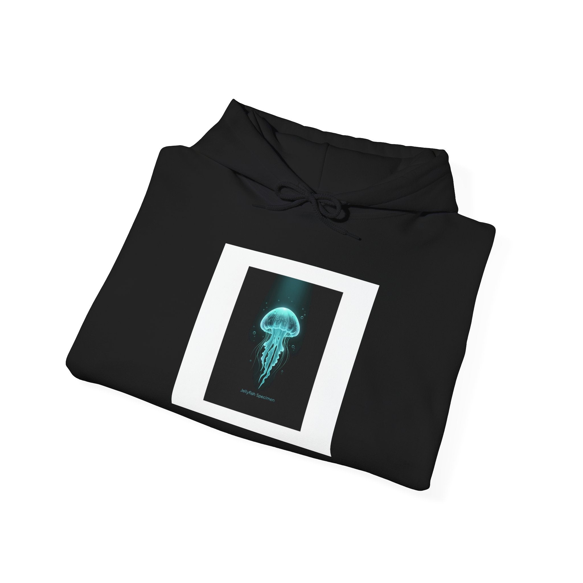Bioluminescent Jellyfish Hoodie | neon jelly print, deep-sea aesthetic