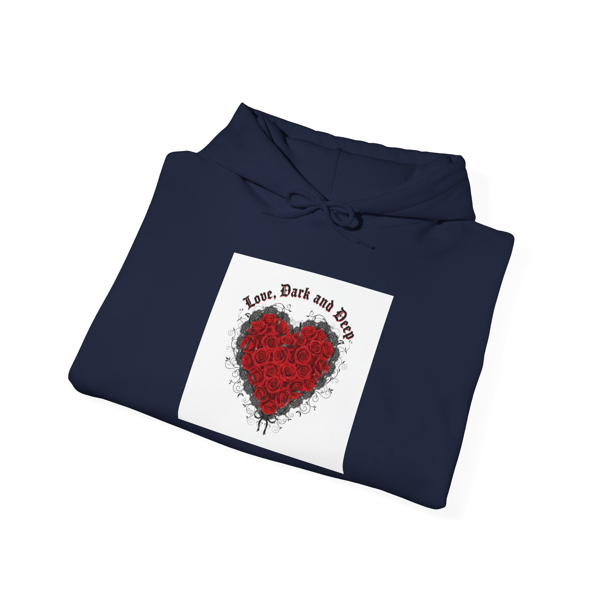 Gothic Romance Rose Heart Hoodie | Nu Romantic 80s Nostalgia