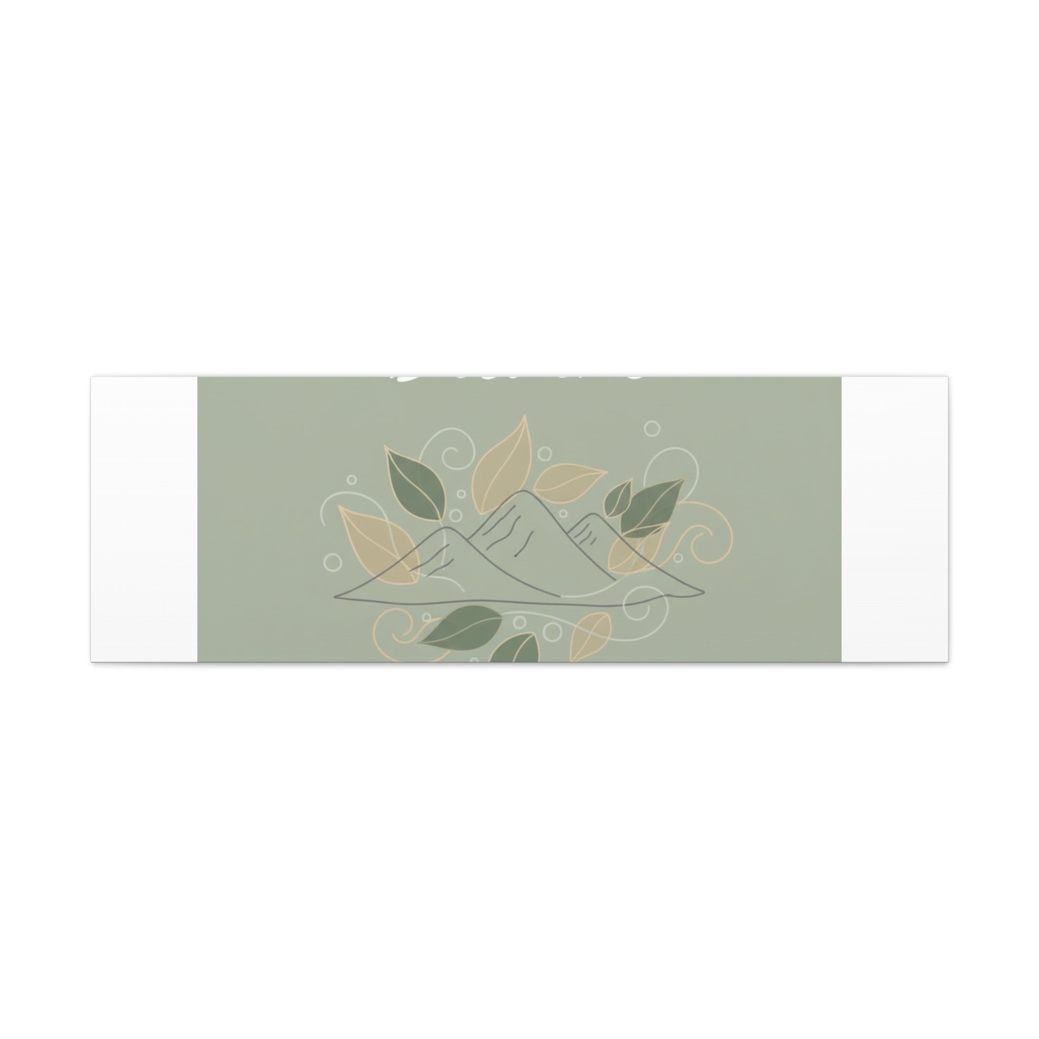 Breathe Mountain Line Canvas | Nature Symbols, Minimal Forest Wall Art