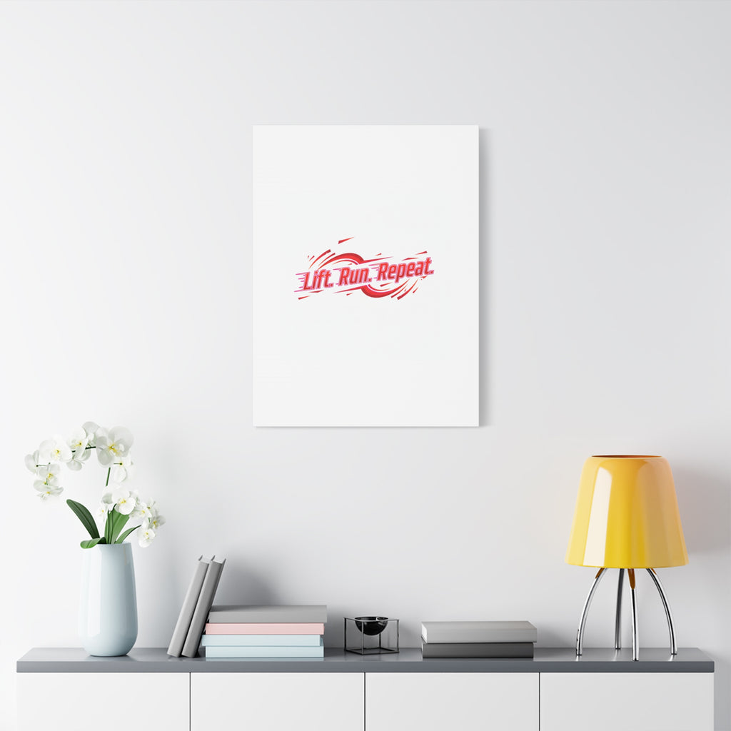 Lift Run Repeat Canvas | Fitness Wall Art, Gym Motivation