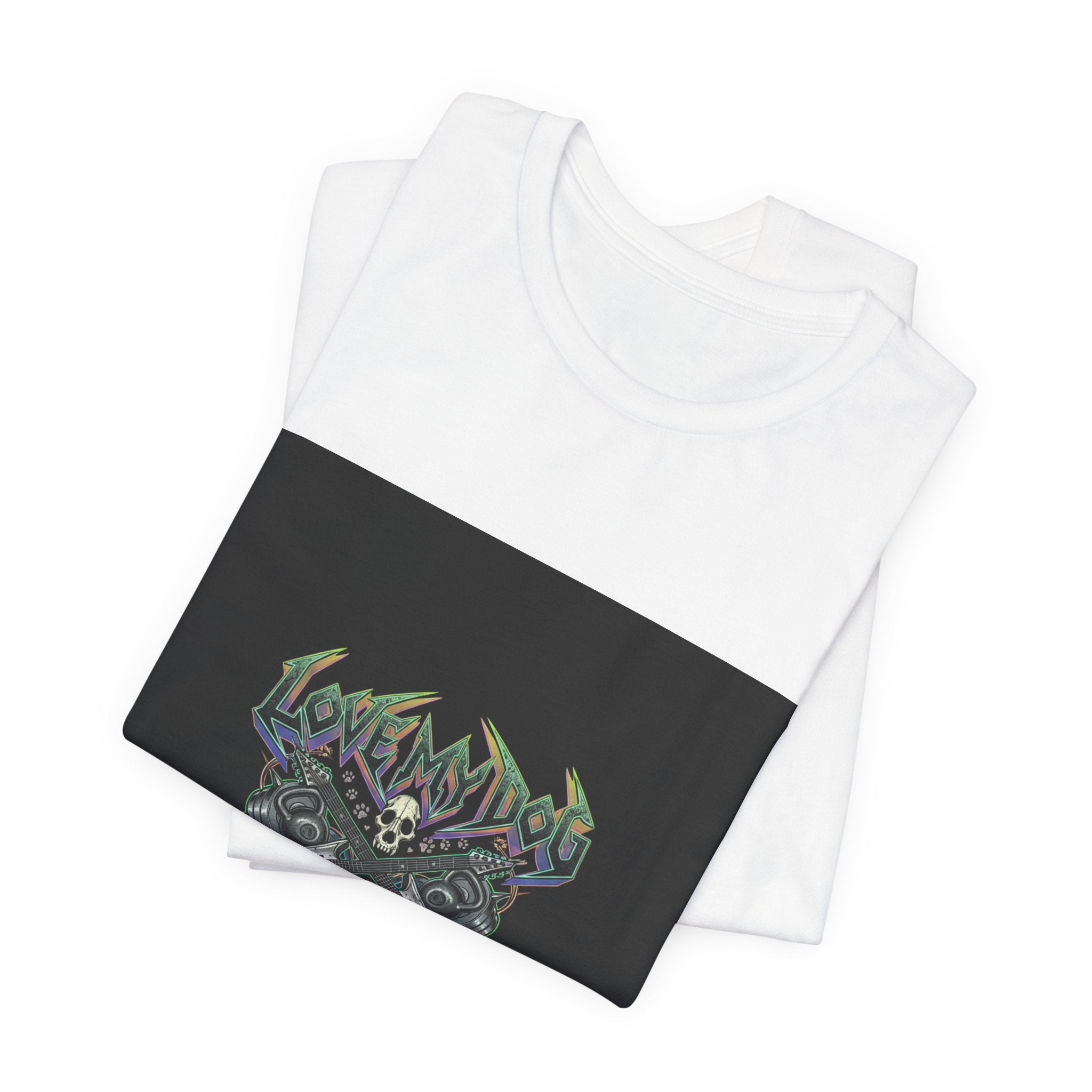 Love My Dog T-Shirt | Rock & Roll Dog Mom Dad Graphic Tee