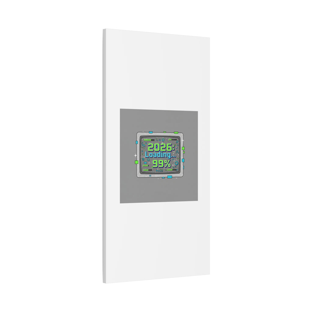 2026 Loading 99% Canvas | NYE countdown, retro system interface