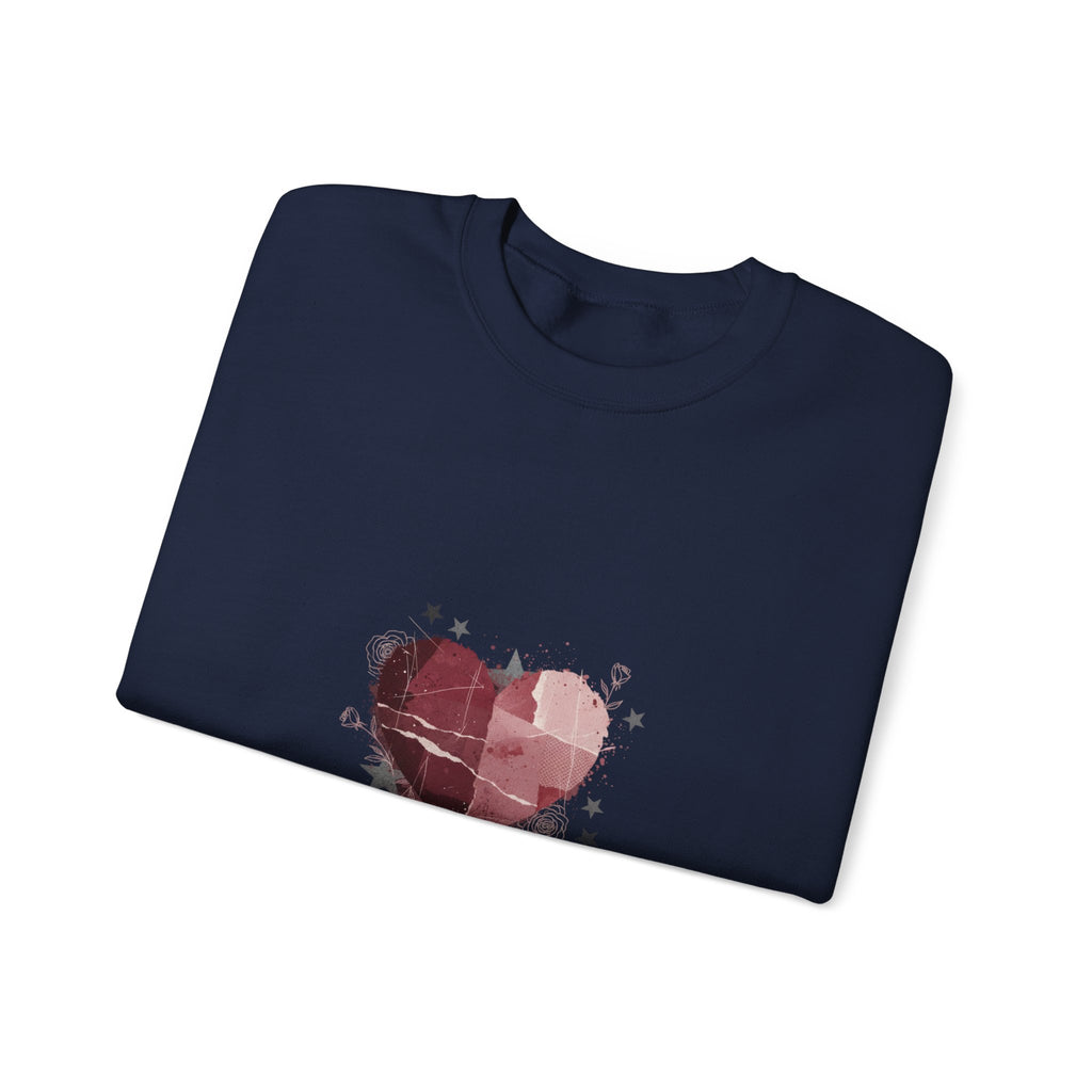 Love Is My Rebellion Sweatshirt | soft grunge heart, distressed punk heart design