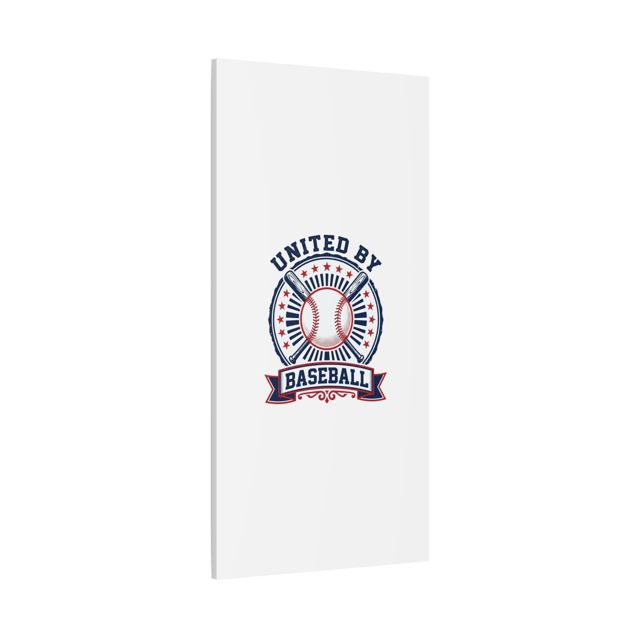 United by Baseball Canvas | Patriotic Baseball Graphic, Red White Blue Wall Art