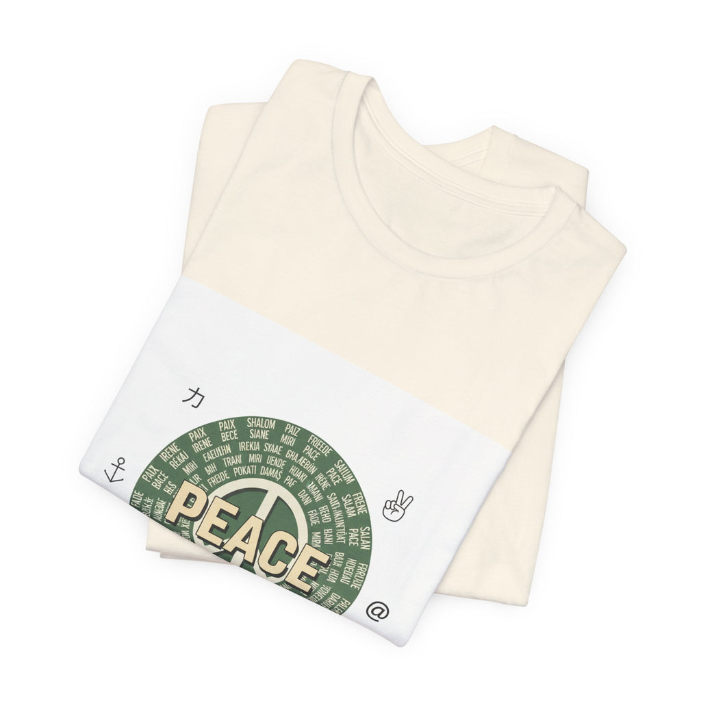 Handwritten Peace Doodle Tee | sketch aesthetic, handwritten message apparel