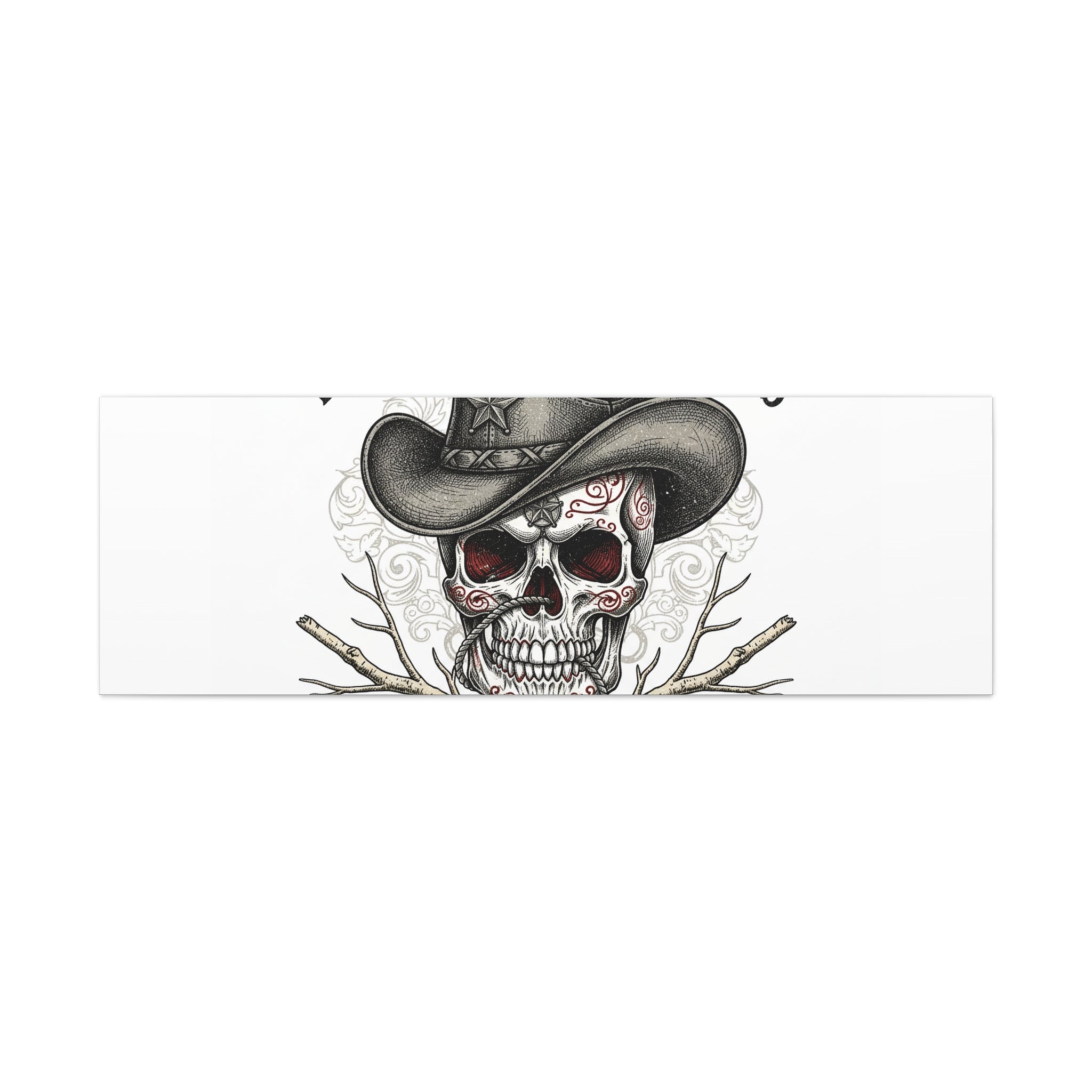 Honor Among Outlaws Canvas | Western Skull Art, Gothic Americana Desert Noir