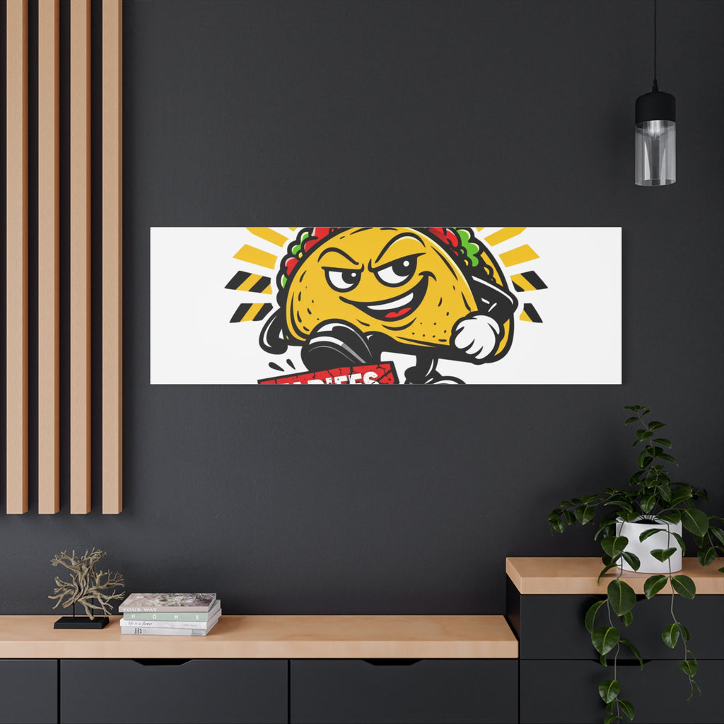 Tacos Not Tariffs Canvas | political taco pun, tariff backtrack meme