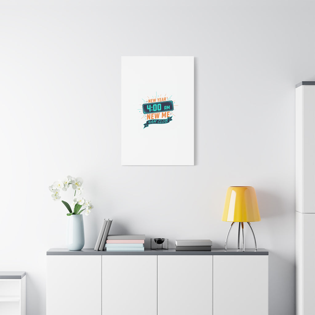 4AM Club New Year Graphic Canvas | Holiday Party Novelty, Festive New Year Decor