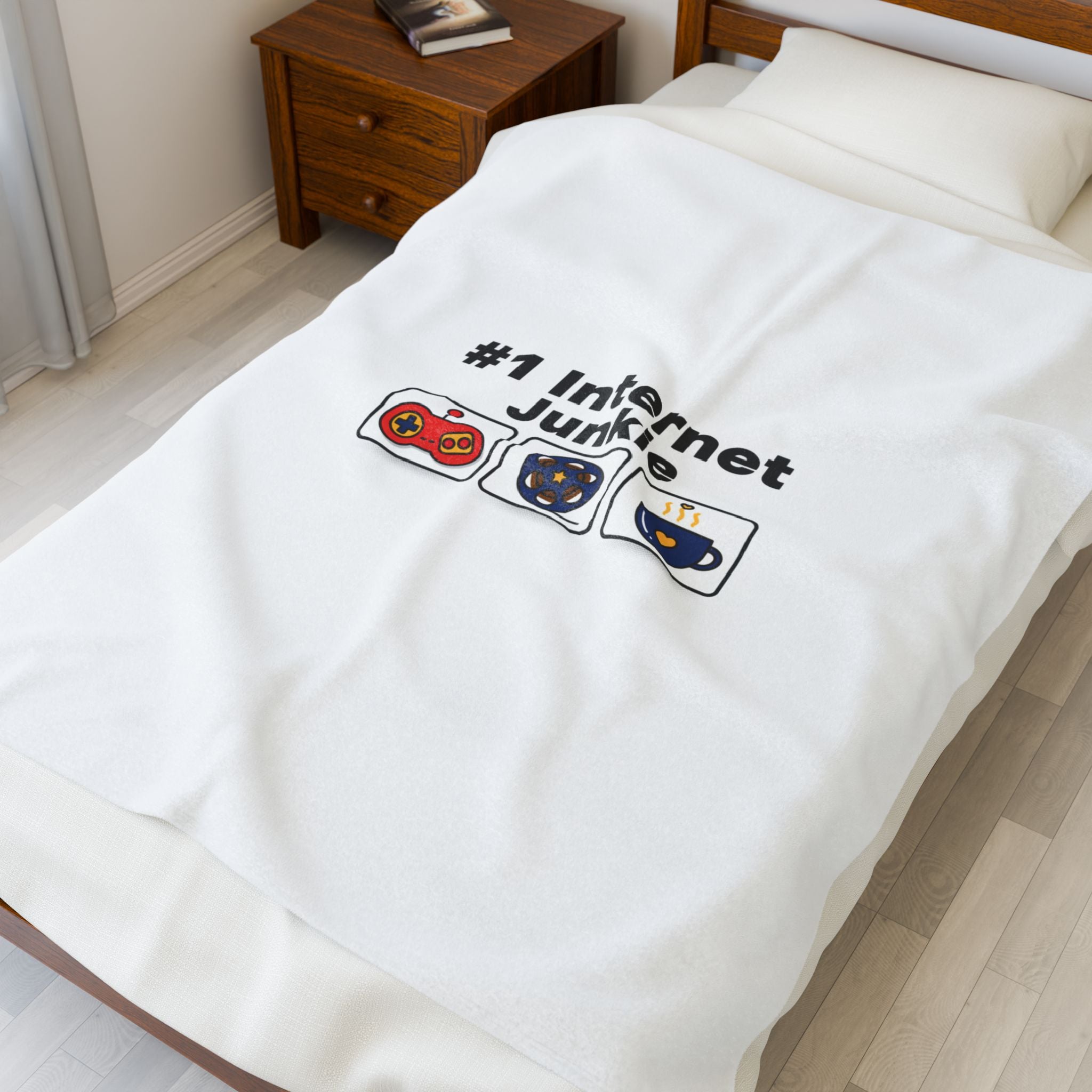 #1 Internet Junkie Velveteen Plush Blanket | Top-List Ranking Graphic, List Lover