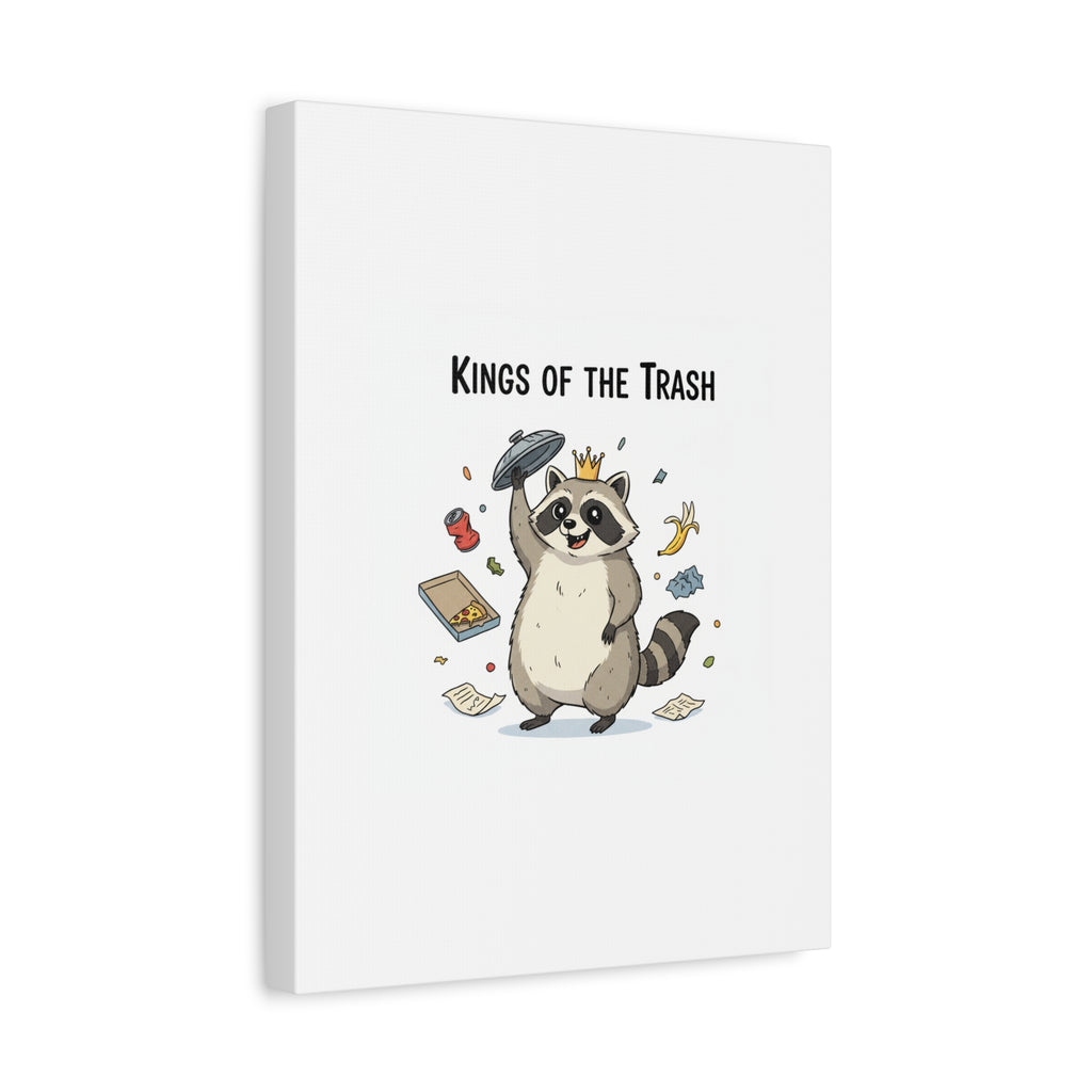 Kings of the Trash Canvas, Raccoon Doodle | Trash Panda, Goofy Critter Art