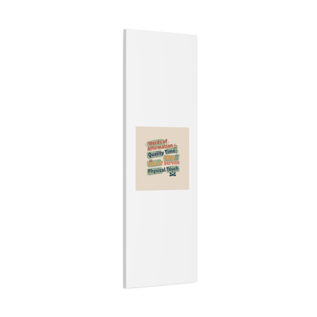 Love Languages List Matte Canvas Wall Art | love language meme, relationship humor