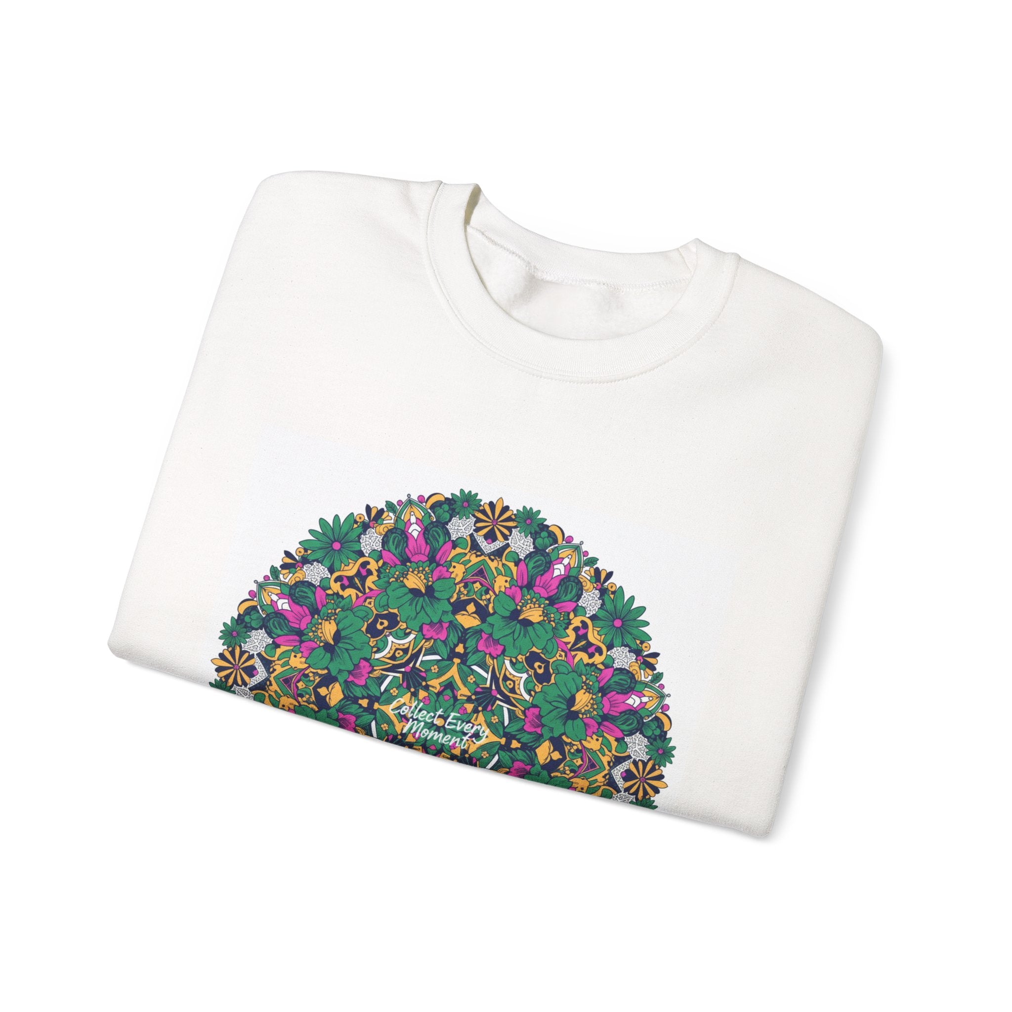 Psychedelic Botanical Mandala Crewneck | Festival Art Sweatshirt