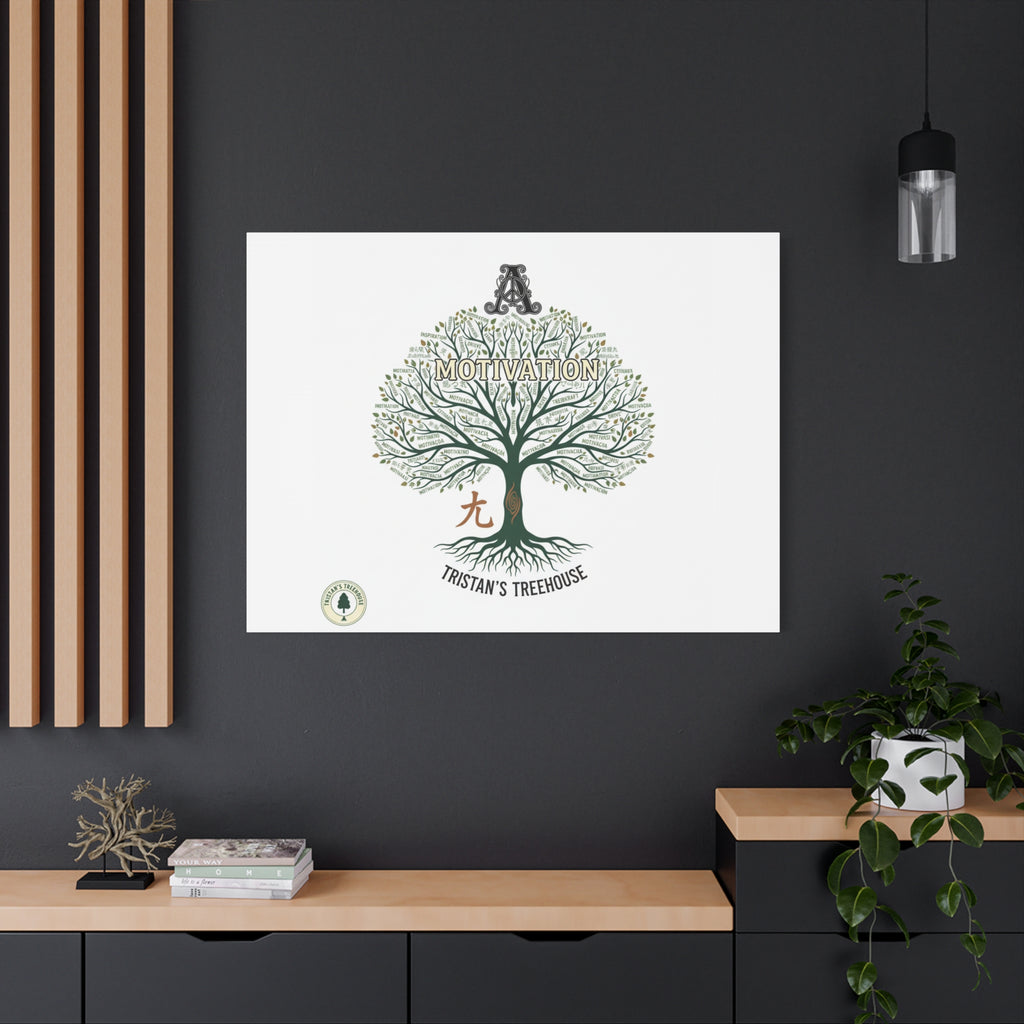 Handwritten Doodle Tree Canvas | Matte Stretched Wall Art