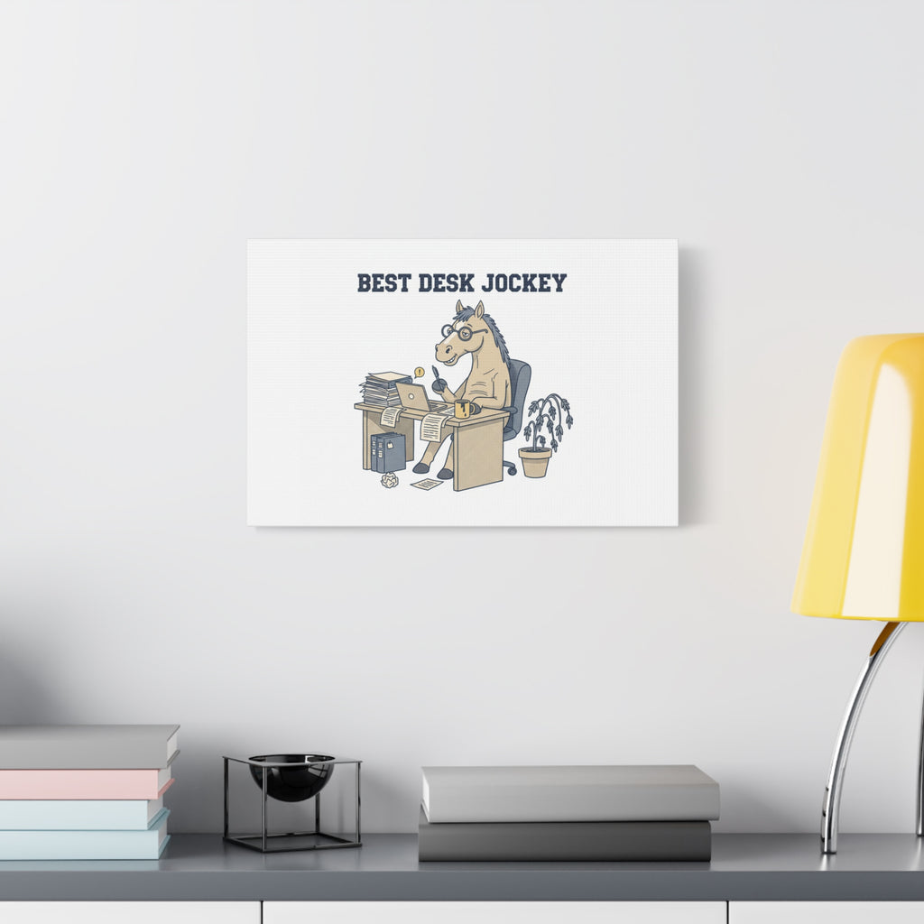 Best Desk Jockey Canvas, Workhorse Office Art | Corporate Burnout Parody
