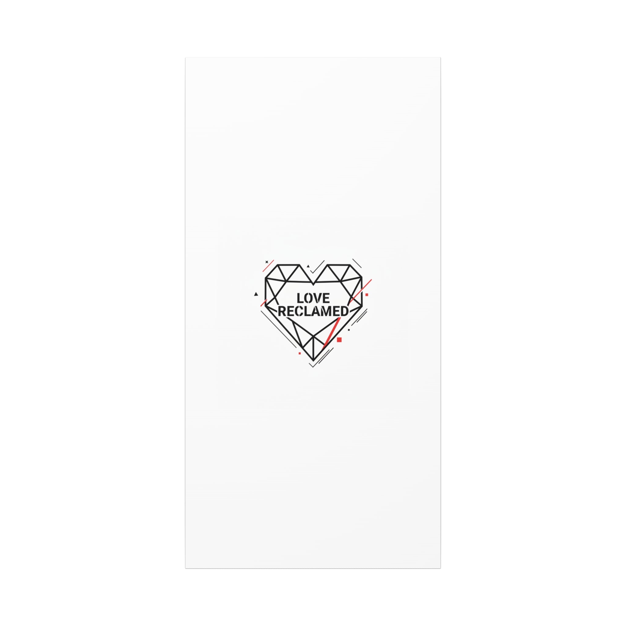 Love Reclaimed Canvas | modern heart design, minimalist love icon