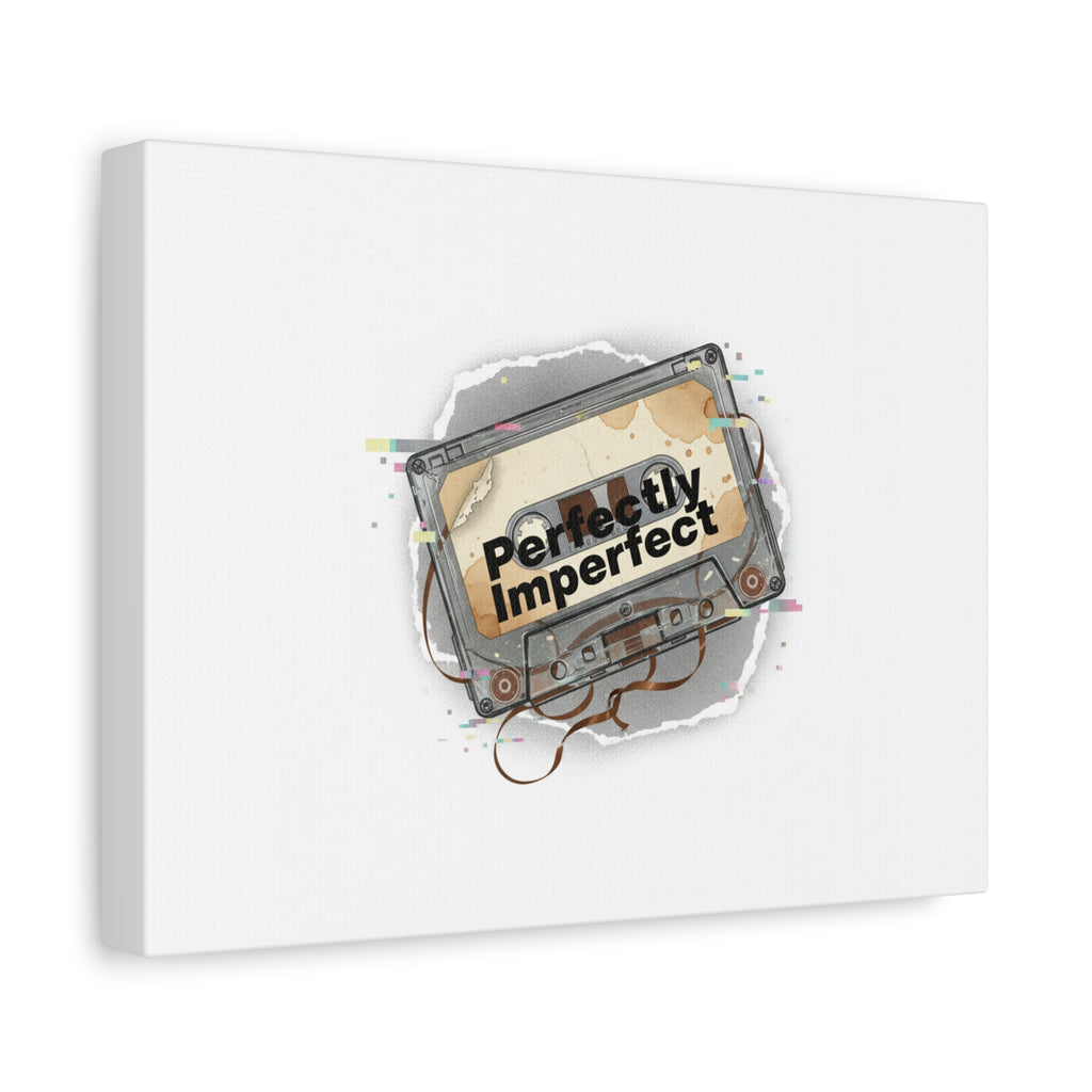 Perfectly Imperfect Cassette, Canvas Print | Analog Error, glitch art static