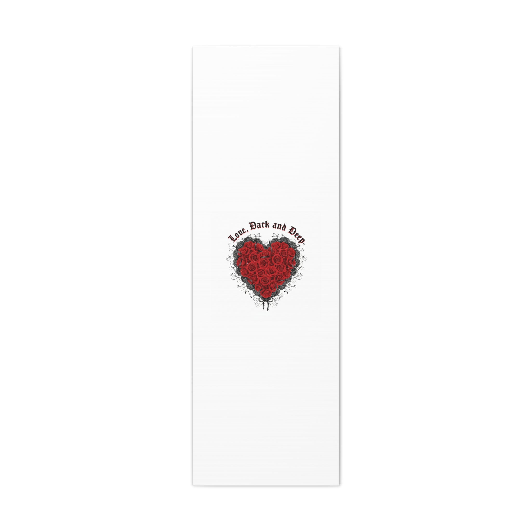 Love Dark and Deep Heart Canvas, Nu Romantic Gothic Romance, 80s Nostalgia