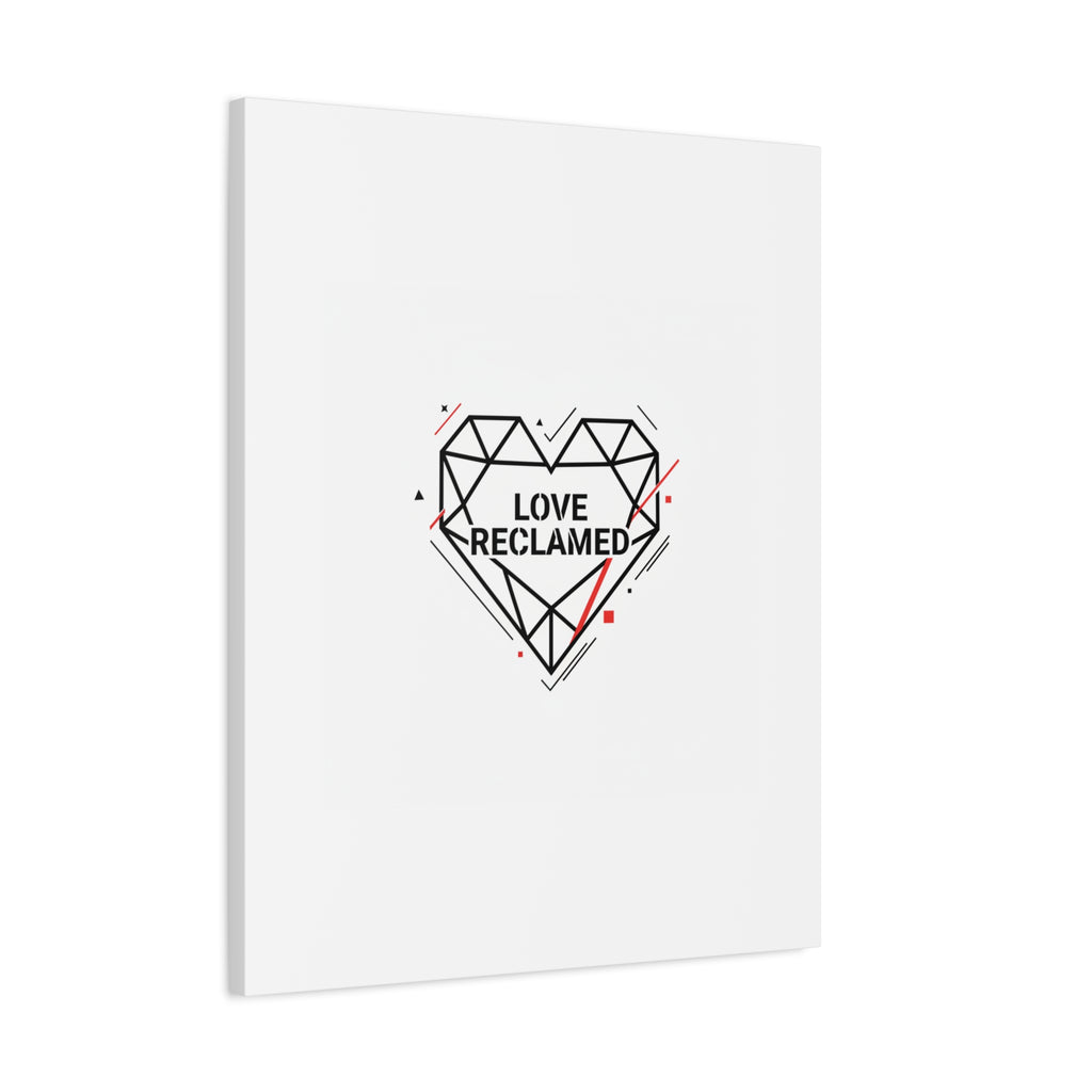 Love Reclaimed Canvas | modern heart design, minimalist love icon