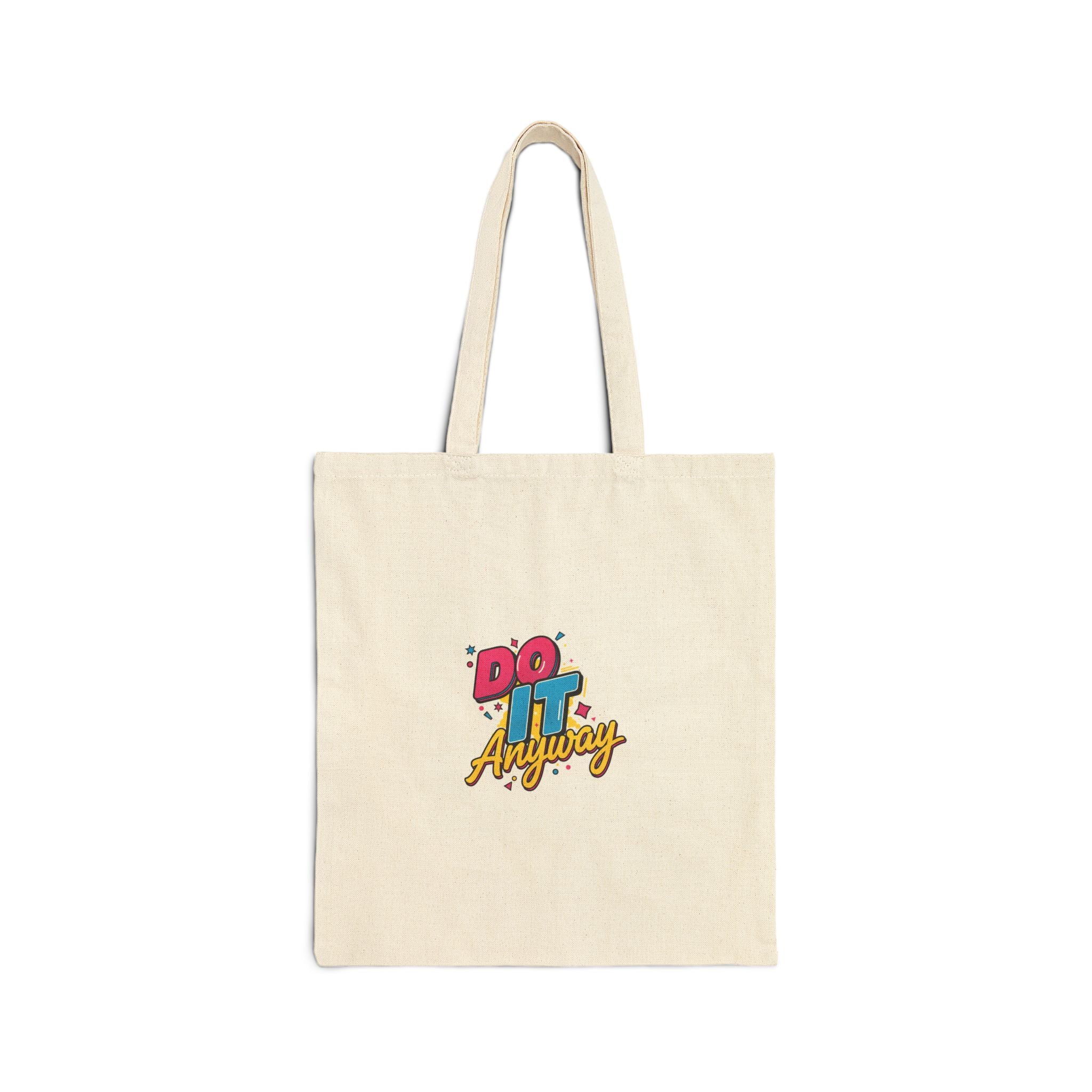 Do It Anyway Typography Tote | Maximalist Stacked Words, Bold Type