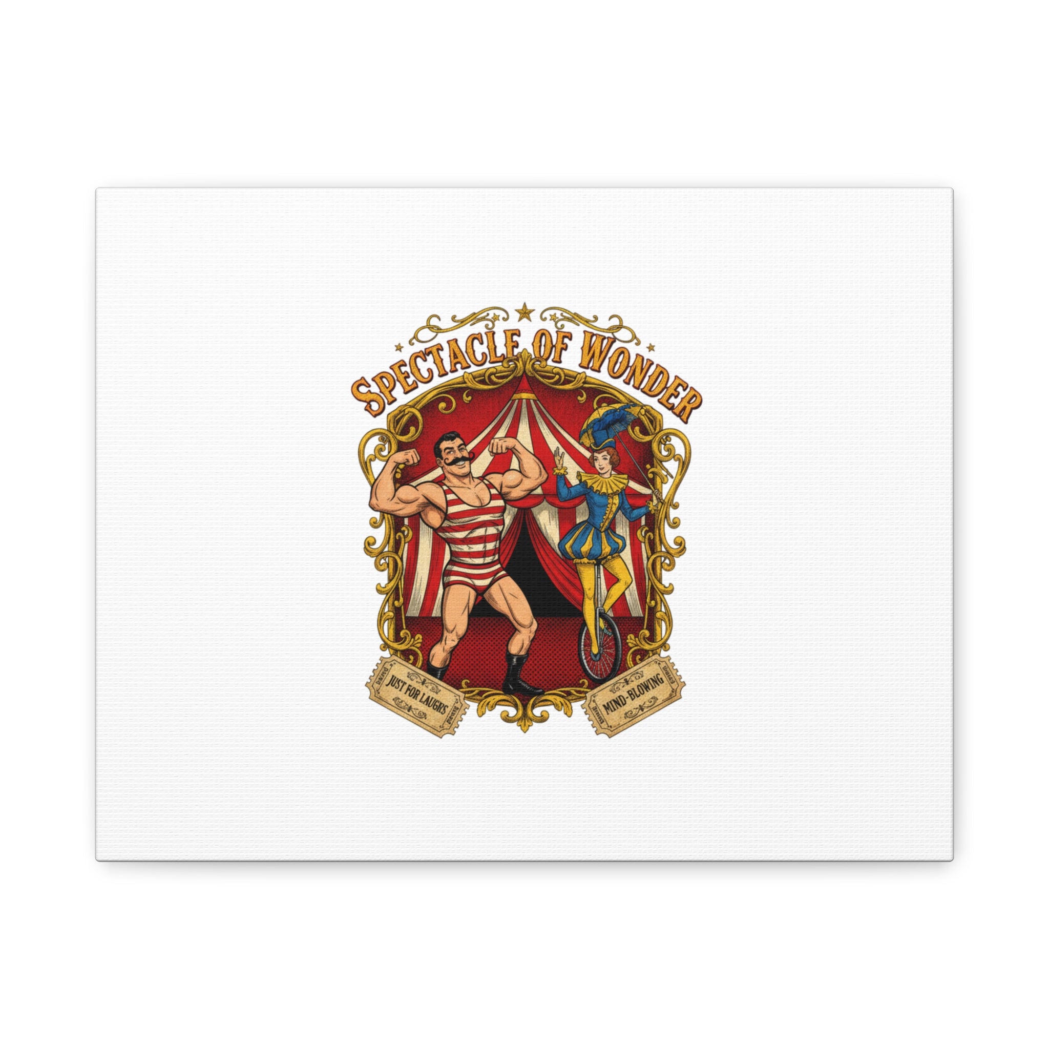 Spectacle of Wonder Circus Art Print, Canvas | Vintage Carnival Design