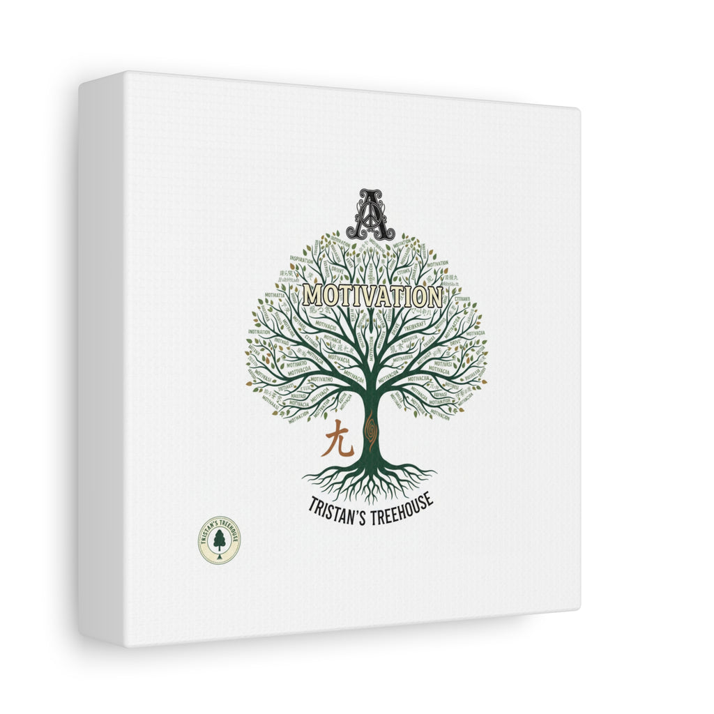 Handwritten Doodle Tree Canvas | Matte Stretched Wall Art