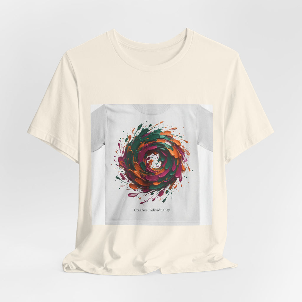 Abstract Floral Swirl Tee | Painterly Brushstroke Apparel, Artsy Graphic Design
