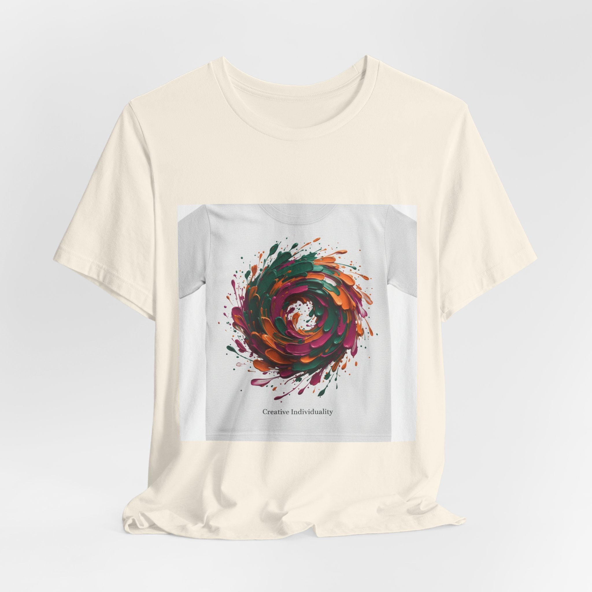 Abstract Floral Swirl Tee | Painterly Brushstroke Apparel, Artsy Graphic Design