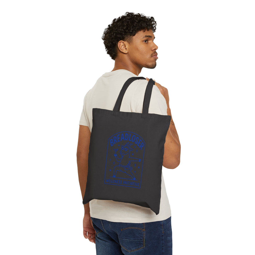 BREADLOSER doodle tote, Cotton Canvas Tote, burnout humor, all-caps meme style