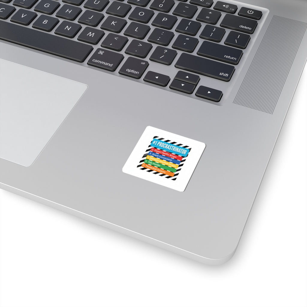 #1 Procrastinator Kiss-Cut Stickers | Top-List Ranking, Infographic Humor