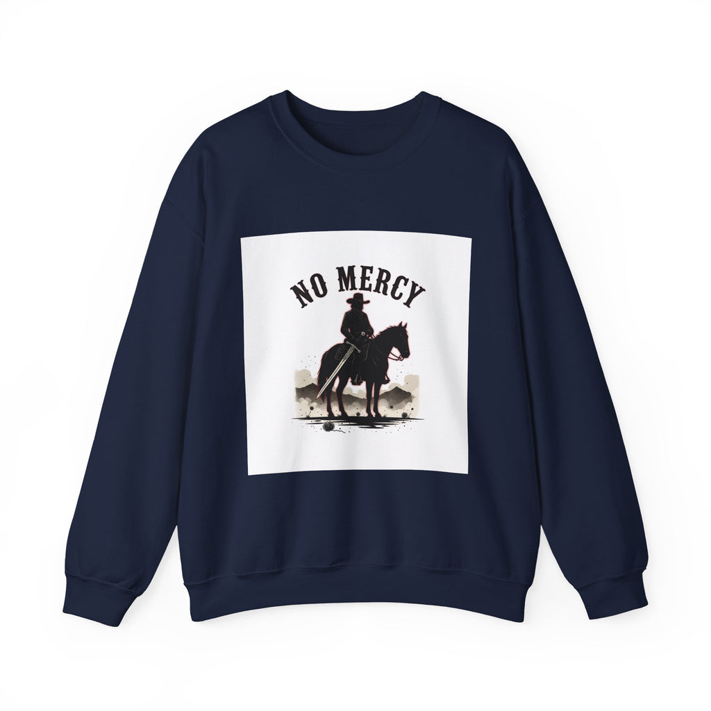 No Mercy cowboy silhouette Sweatshirt | western skull art, gothic Americana