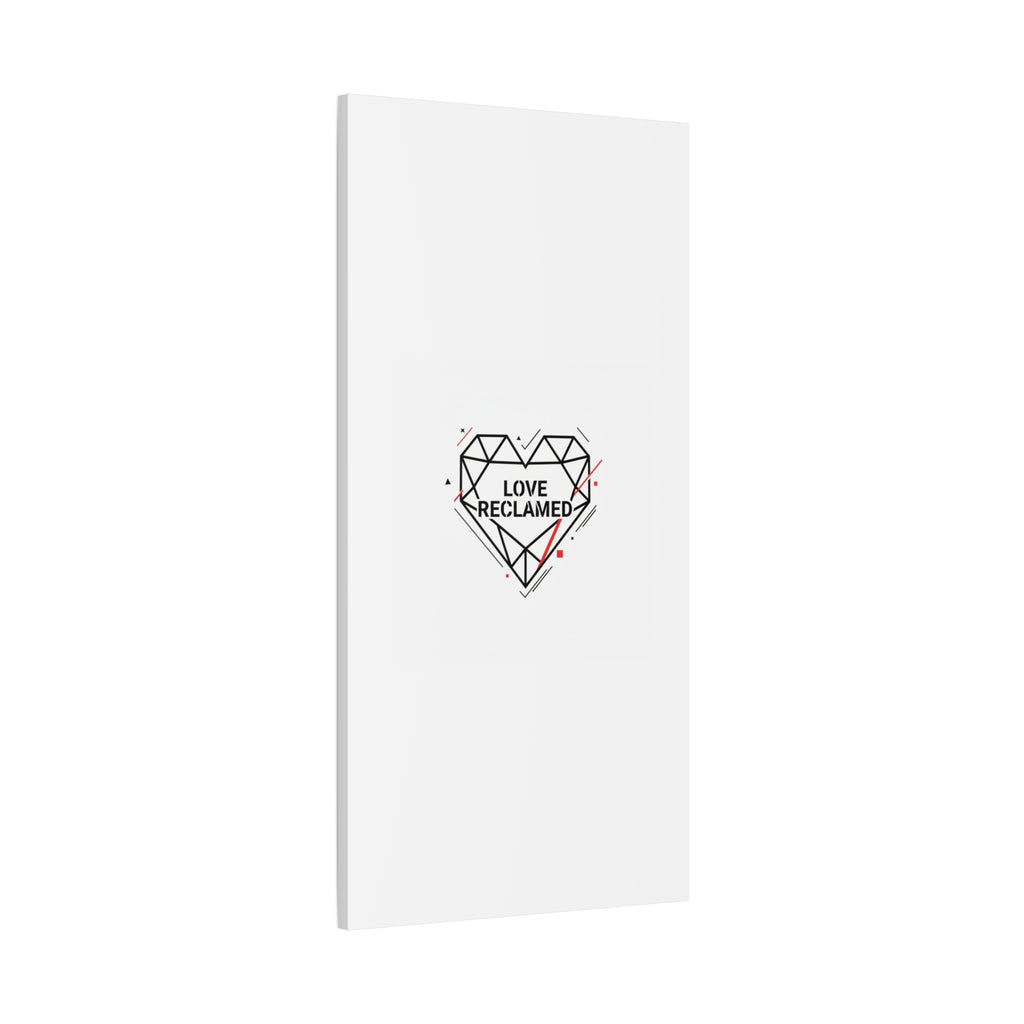 Love Reclaimed Canvas | modern heart design, minimalist love icon
