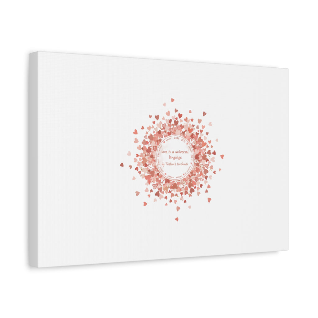 Tiny Heart Confetti Canvas | Matte Stretched Wall Art