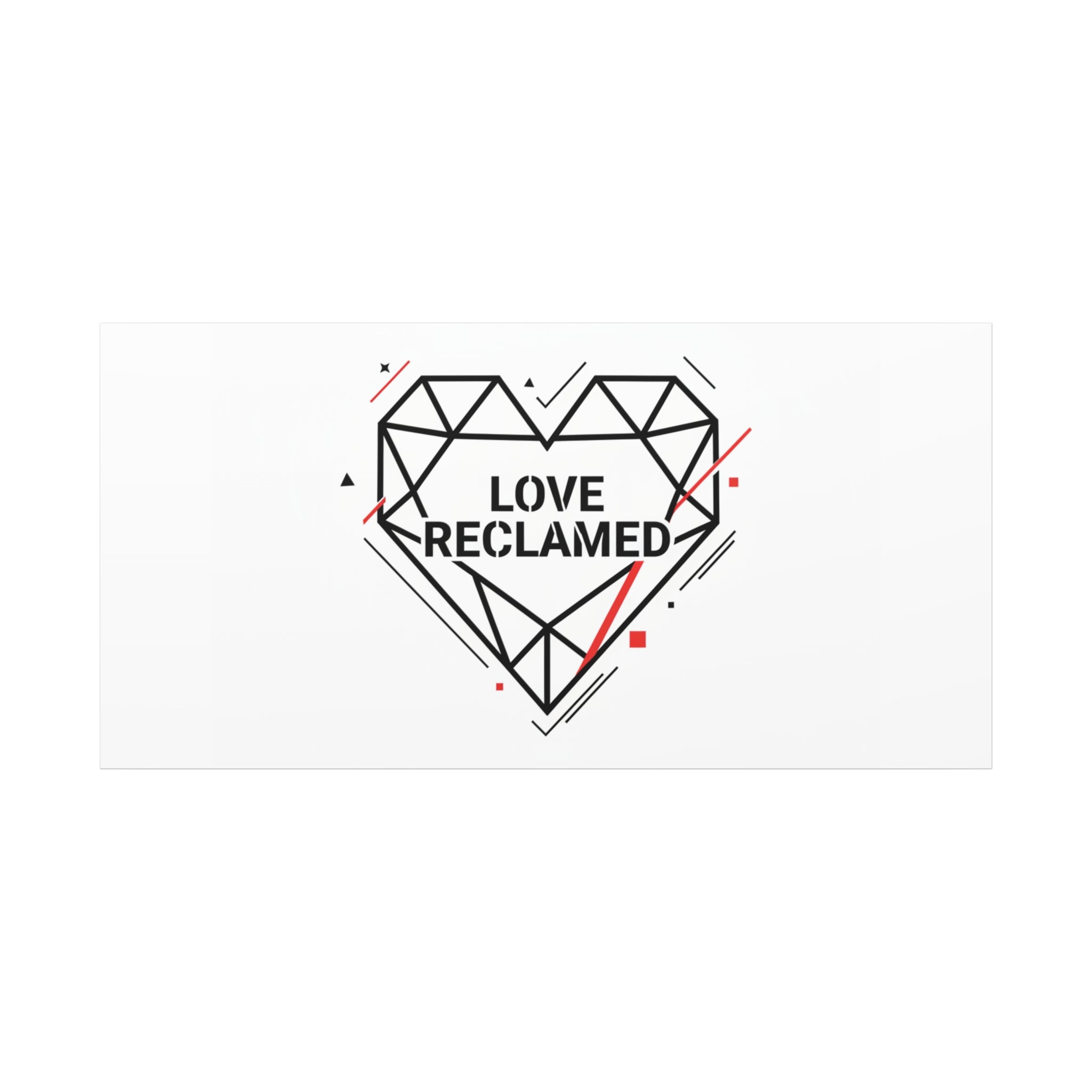 Love Reclaimed Canvas | modern heart design, minimalist love icon