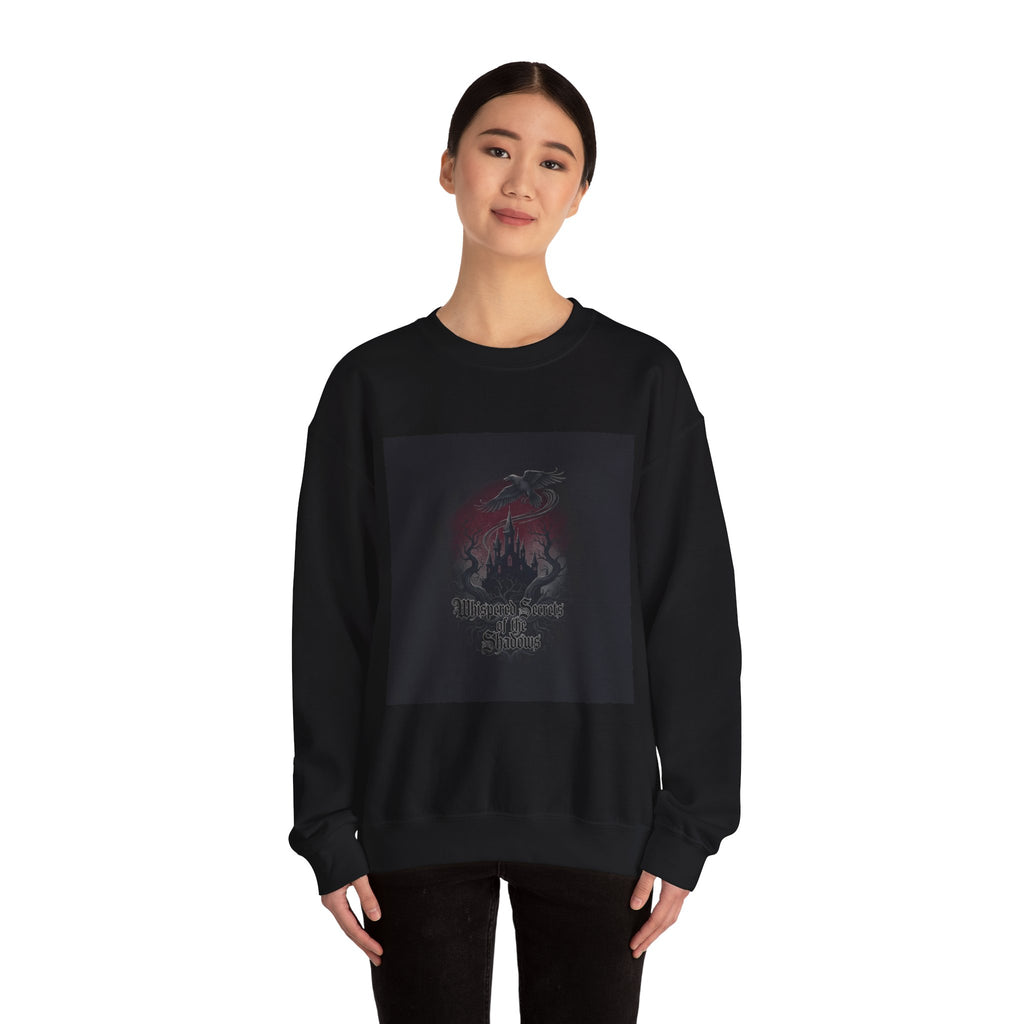 "Whispered Secrets of the Shadows" Gothic Crewneck | Dark Fantasy Sweatshirt