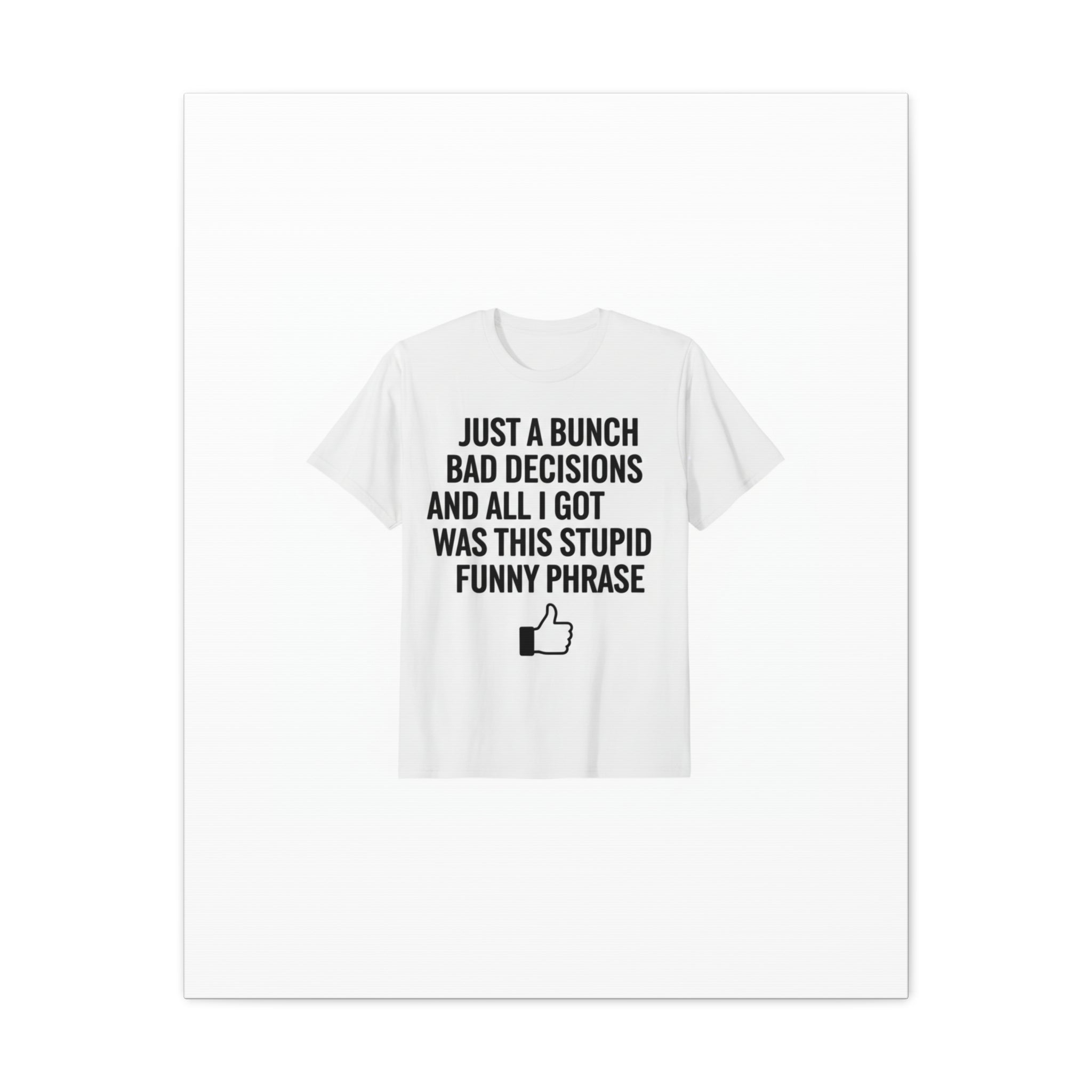 self-deprecating quote Canvas | sarcastic introvert wall art, anxiety humor