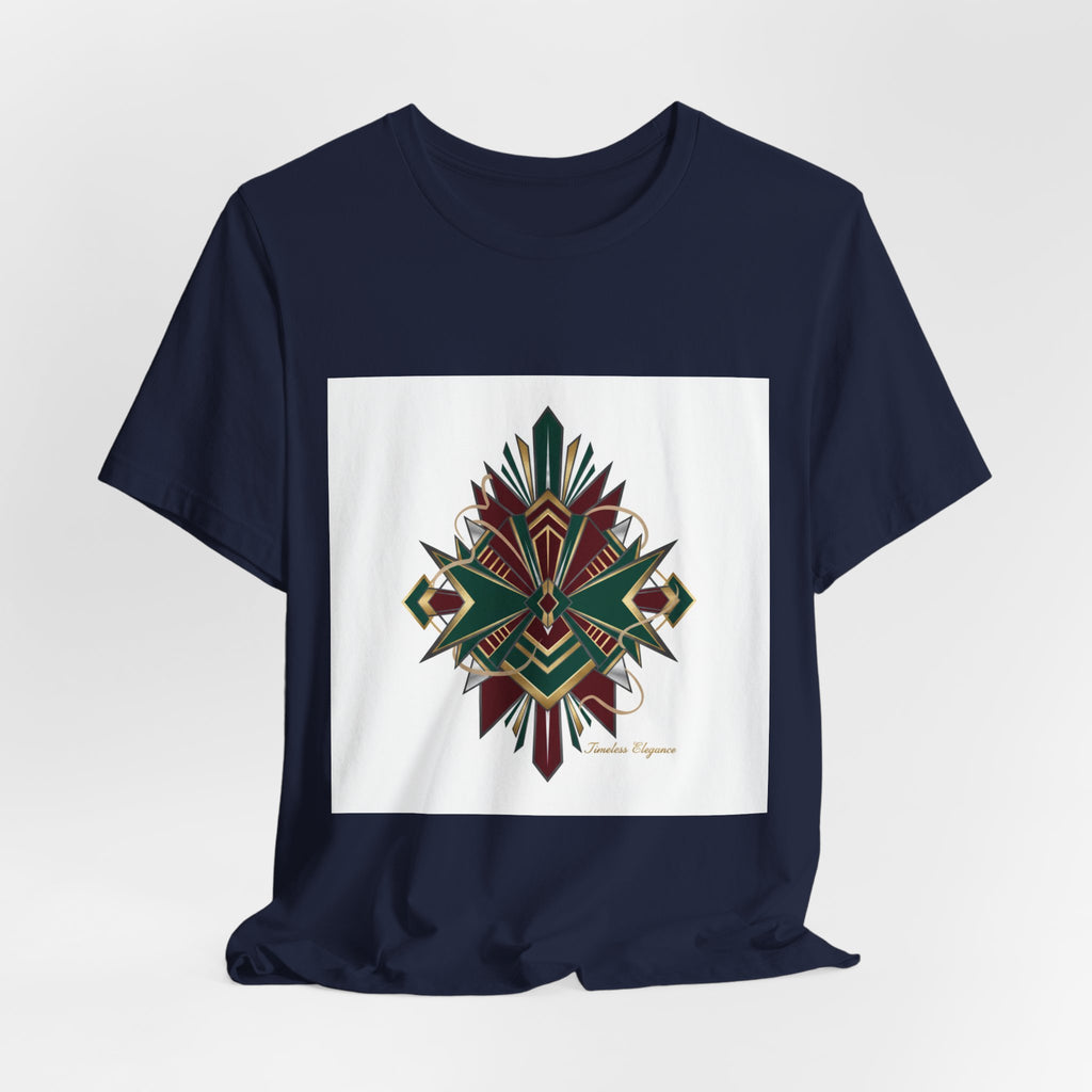 "Timeless Elegance" Art Deco Geometric T-Shirt | Vintage Luxury Graphic Tee