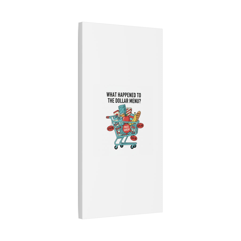 What Happened to the Dollar Menu? Canvas | Grocery Prices Meme, Price Shock Wall Art