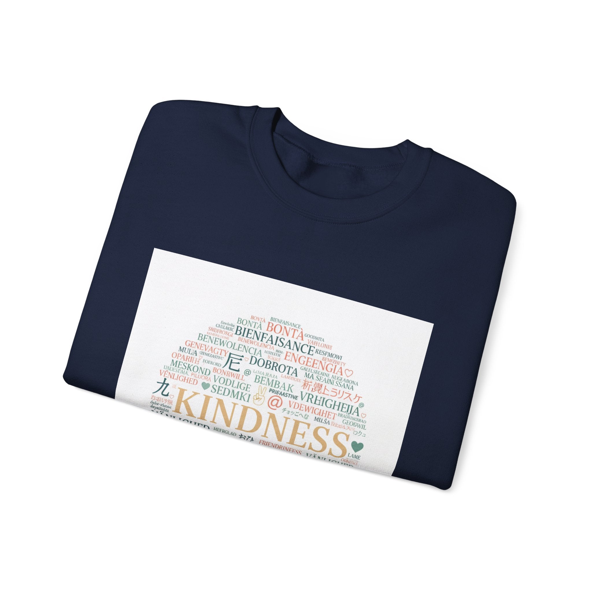 Kindness word circle Sweatshirt | Fresh-Start minimalism, reset mode apparel