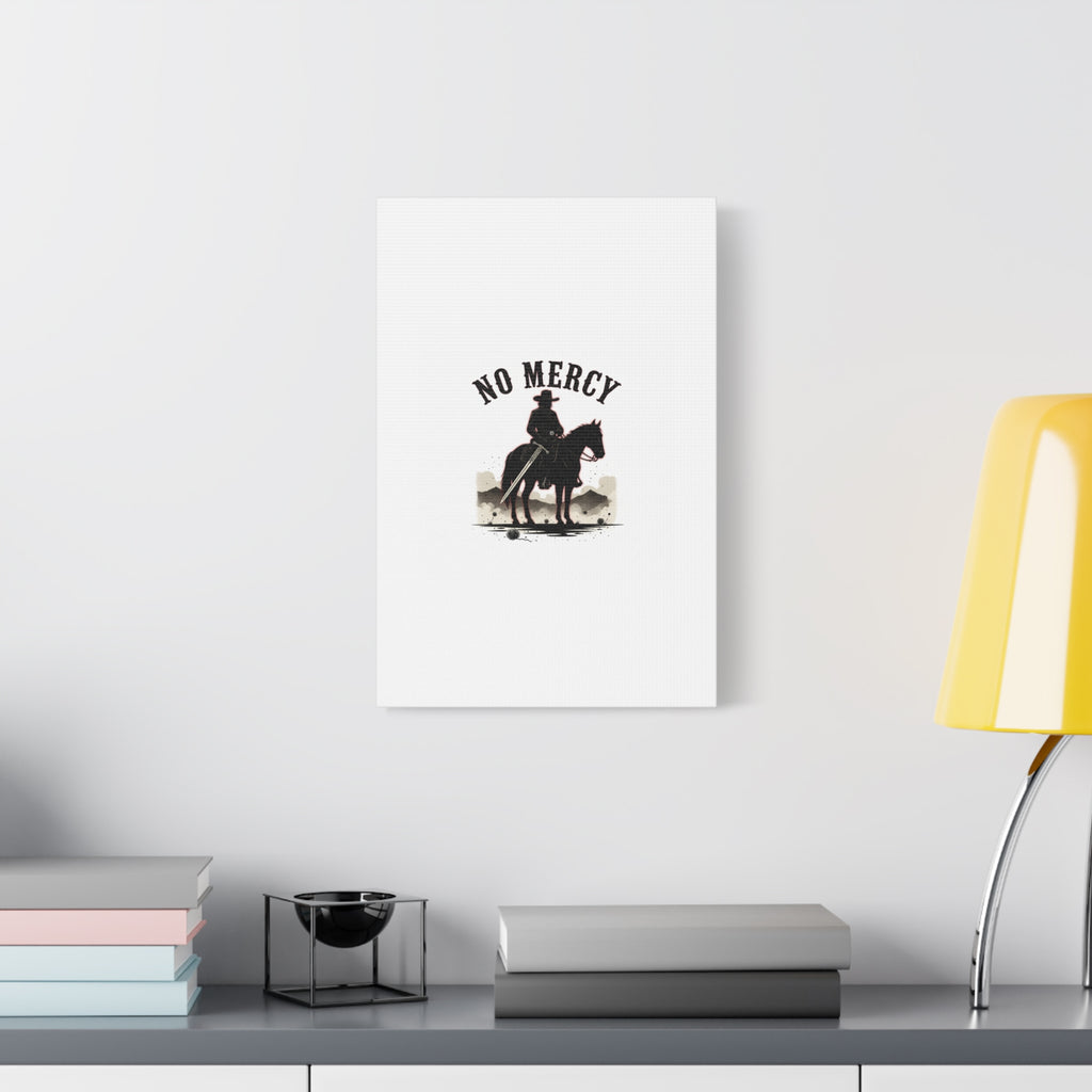 No Mercy Cowboy Skull Canvas | western skull art, gothic Americana